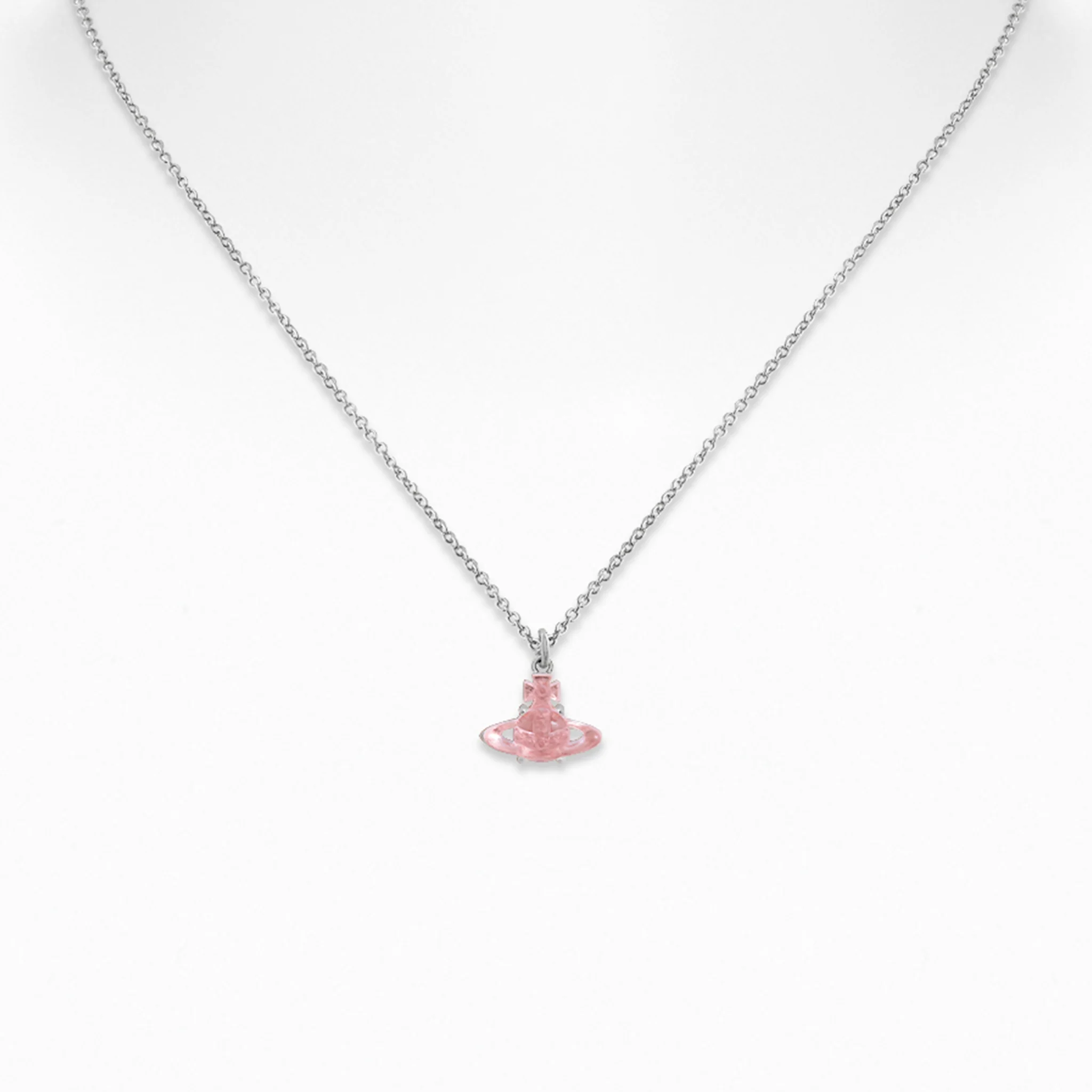 Vivienne Westwood Platinum/Pink CZ Tammy Pendant Necklace - Image 2
