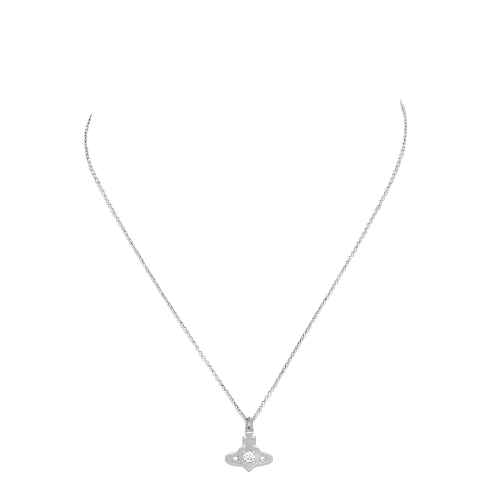 Vivienne Westwood Platinum/White CZ Noella Pendant Necklace - Image 2