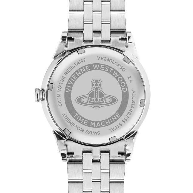 Womens	Vivienne Westwood Silver/Blue Sunray Seymour Bracelet Watch - Image 5