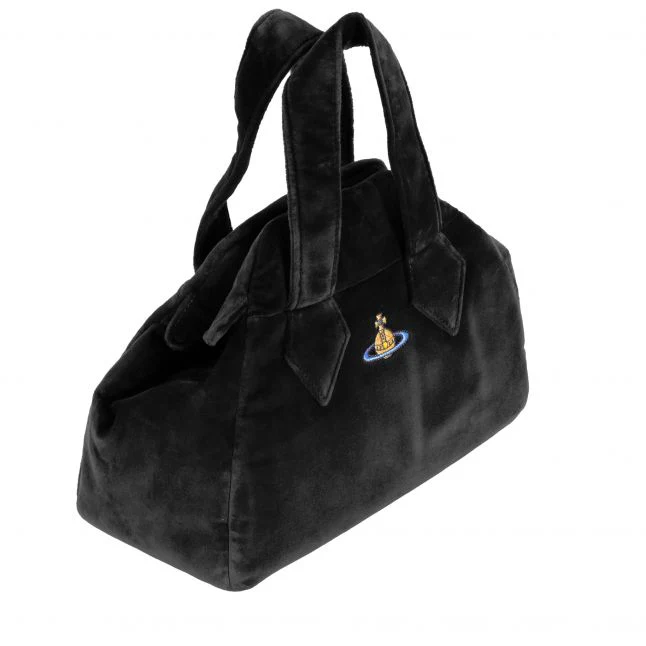 Womens Vivienne Westwood Black Archive Medium Velvet Bag - Image 2