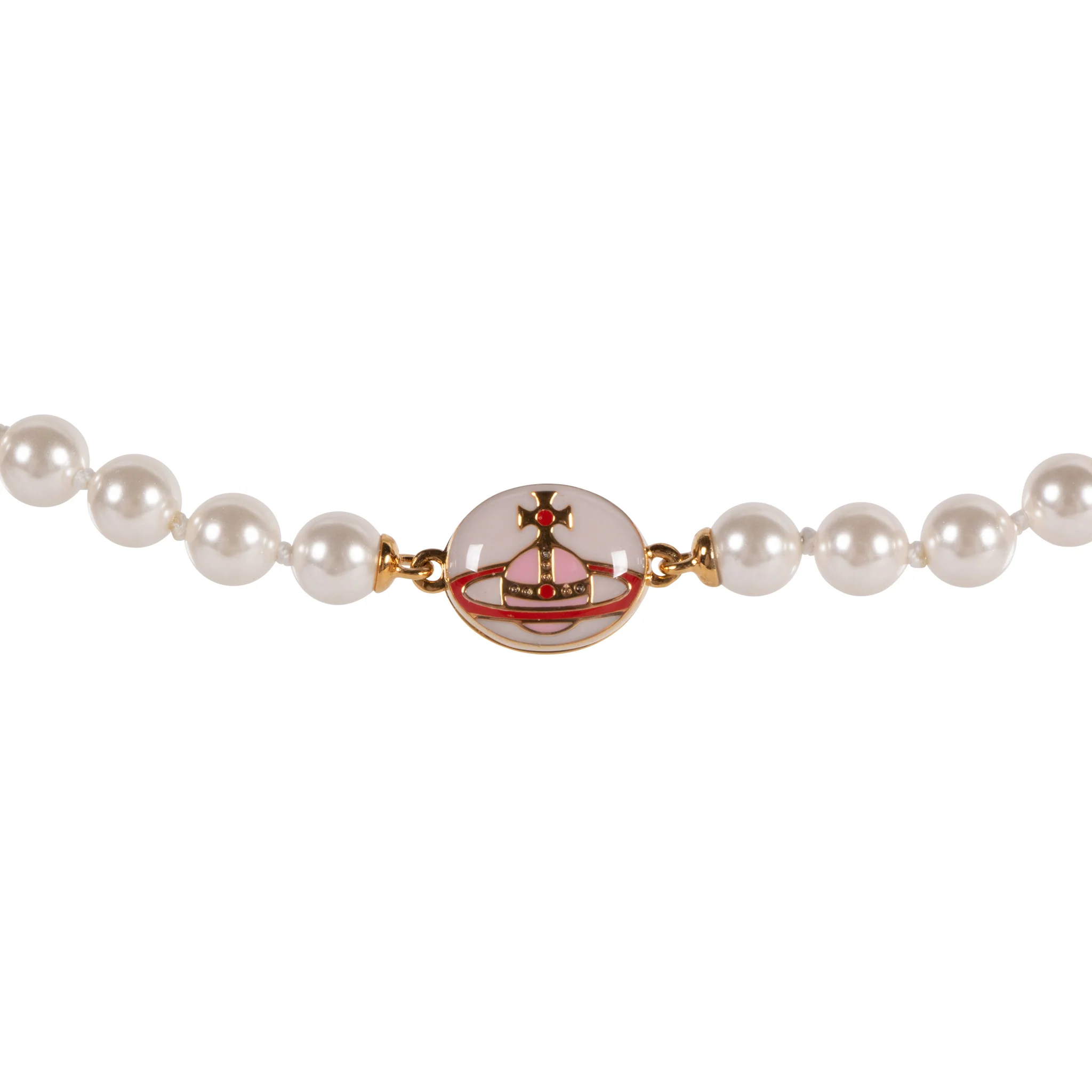 Womens	Vivienne Westwood Gold/Pink/Creamrose Loelia Necklace - Image 2