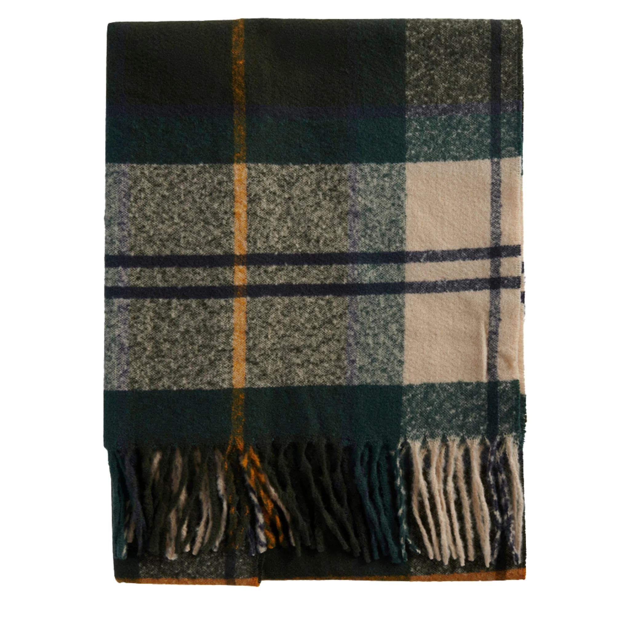 Womens Barbour Ancient Tartan Deanna Boucle Scarf - Image 2