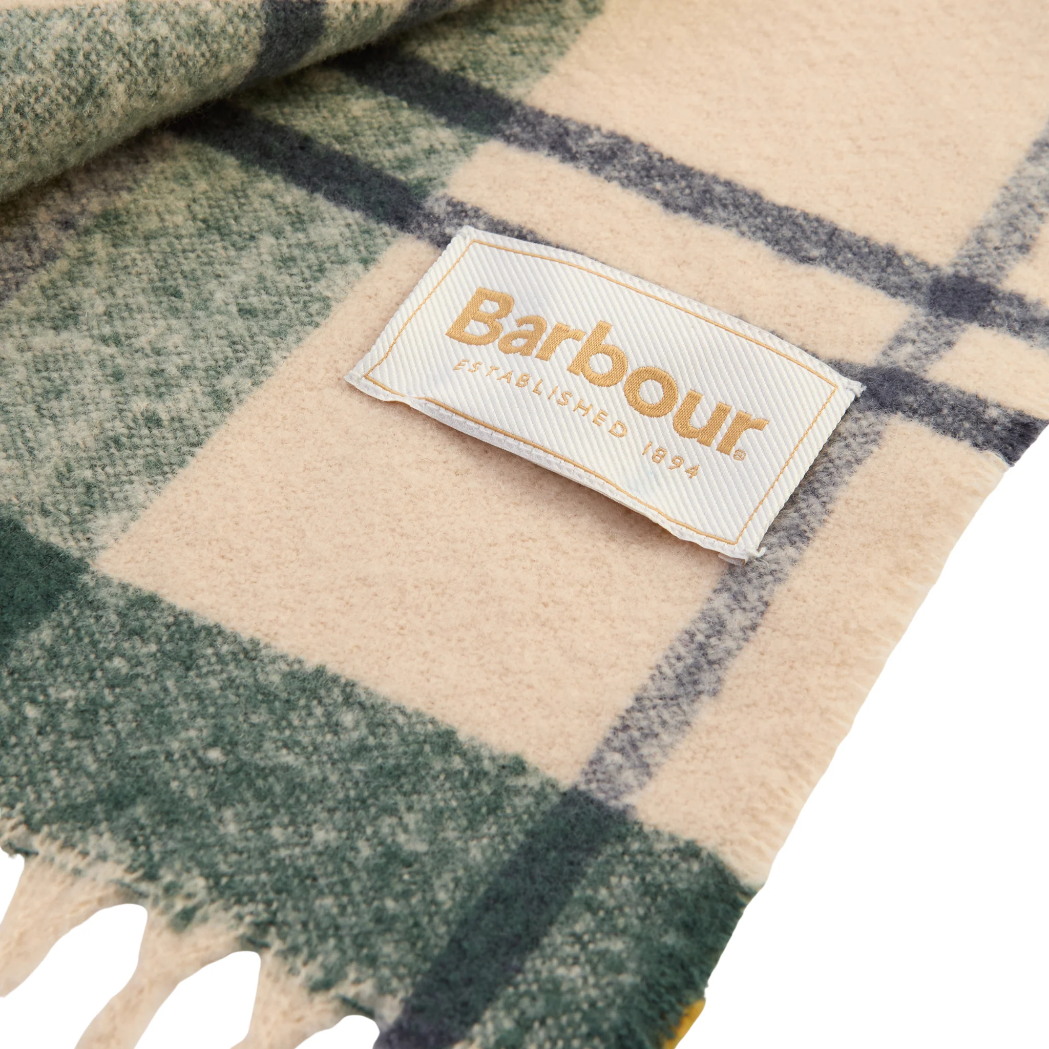 Womens Barbour Ancient Tartan Deanna Boucle Scarf - Image 3
