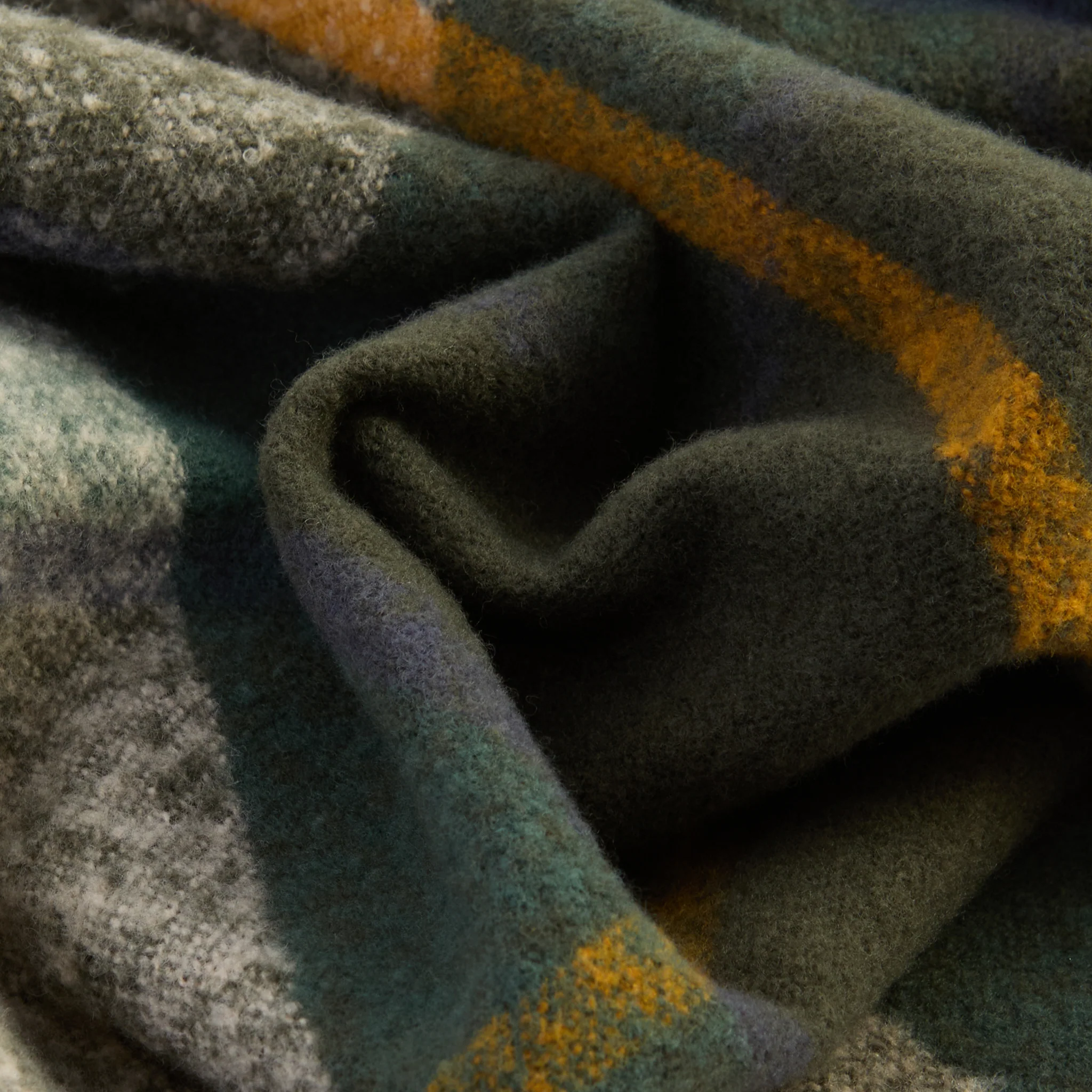 Womens Barbour Ancient Tartan Deanna Boucle Scarf - Image 4