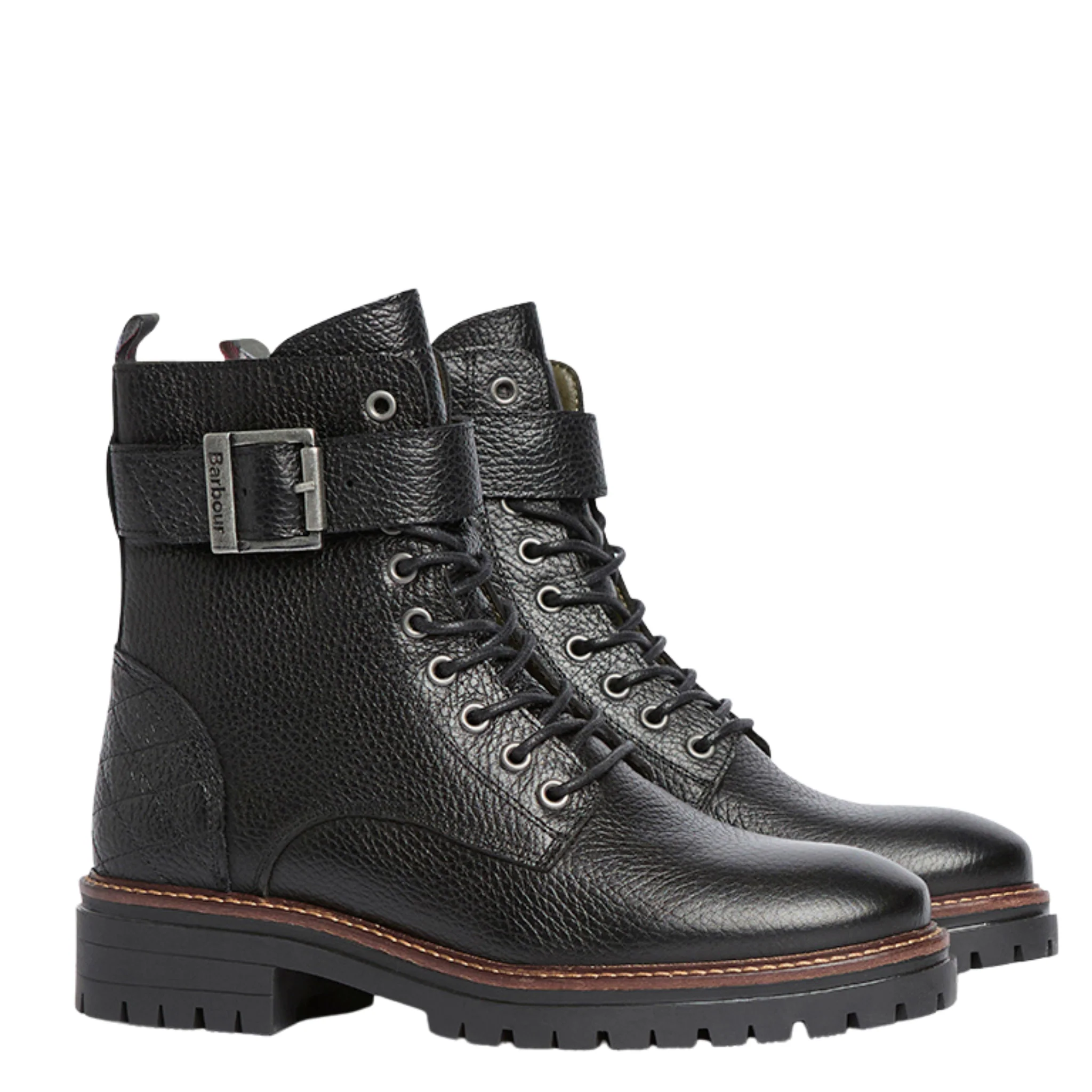 Womens Barbour Black Heidi Lace Up Boots - Image 2