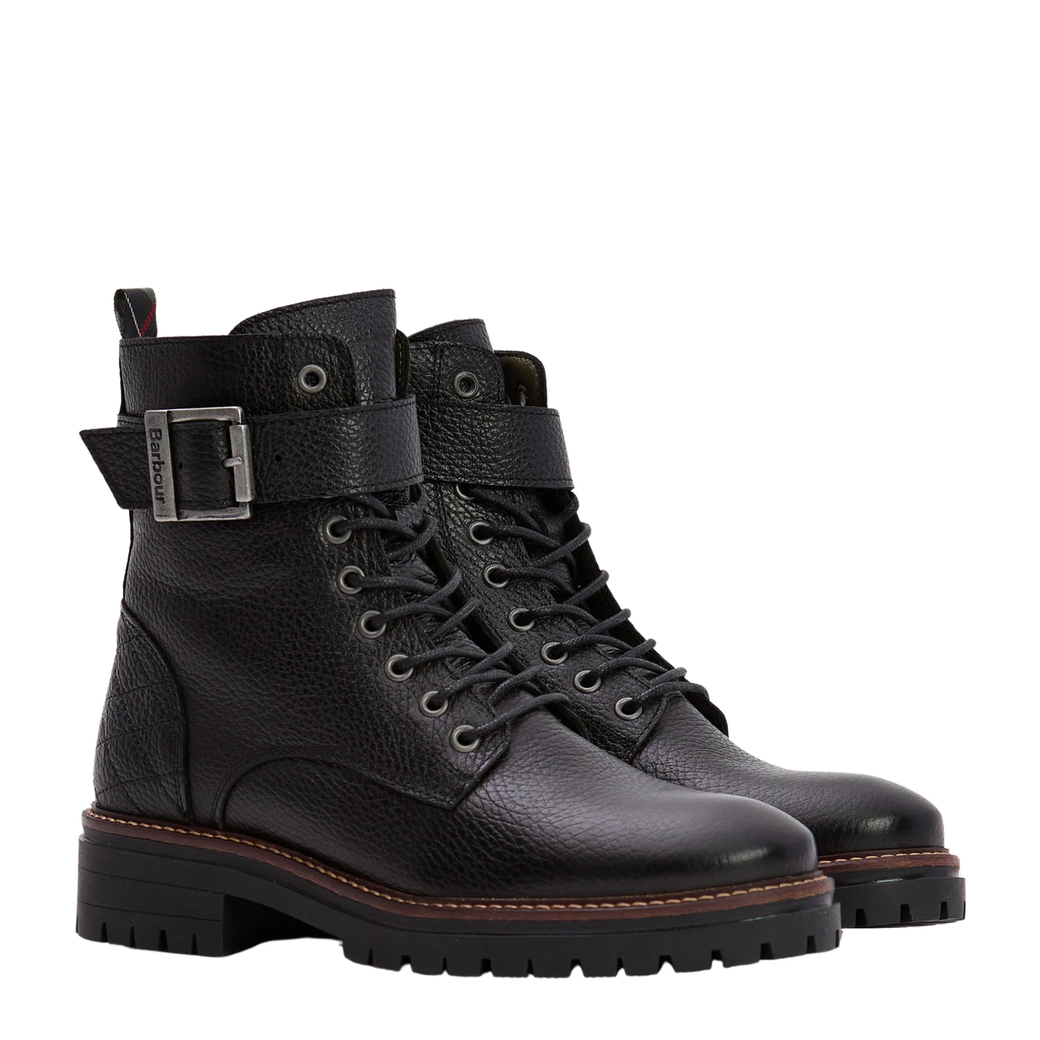 Womens Barbour Black Heidi Lace Up Boots - Image 3