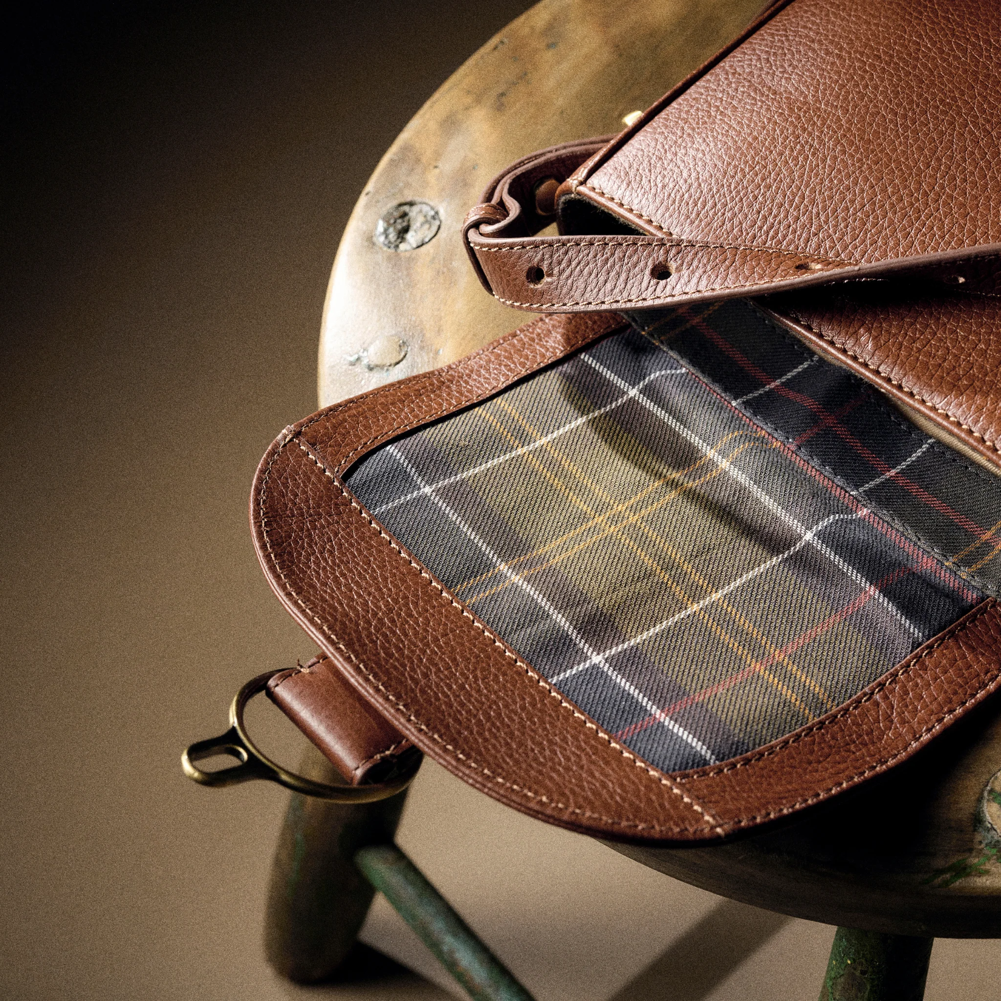 Womens Barbour Brown Elm Leather Crossbody Bag - Image 3