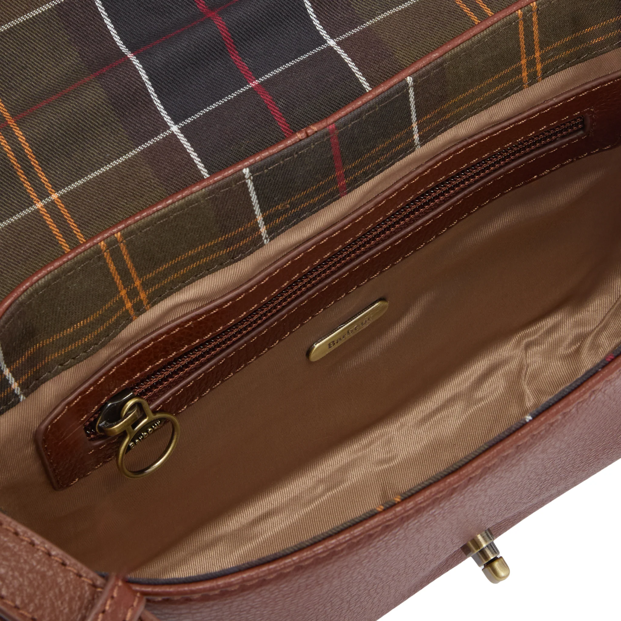Womens Barbour Brown Rosa Leather Crossbody Bag - Image 7