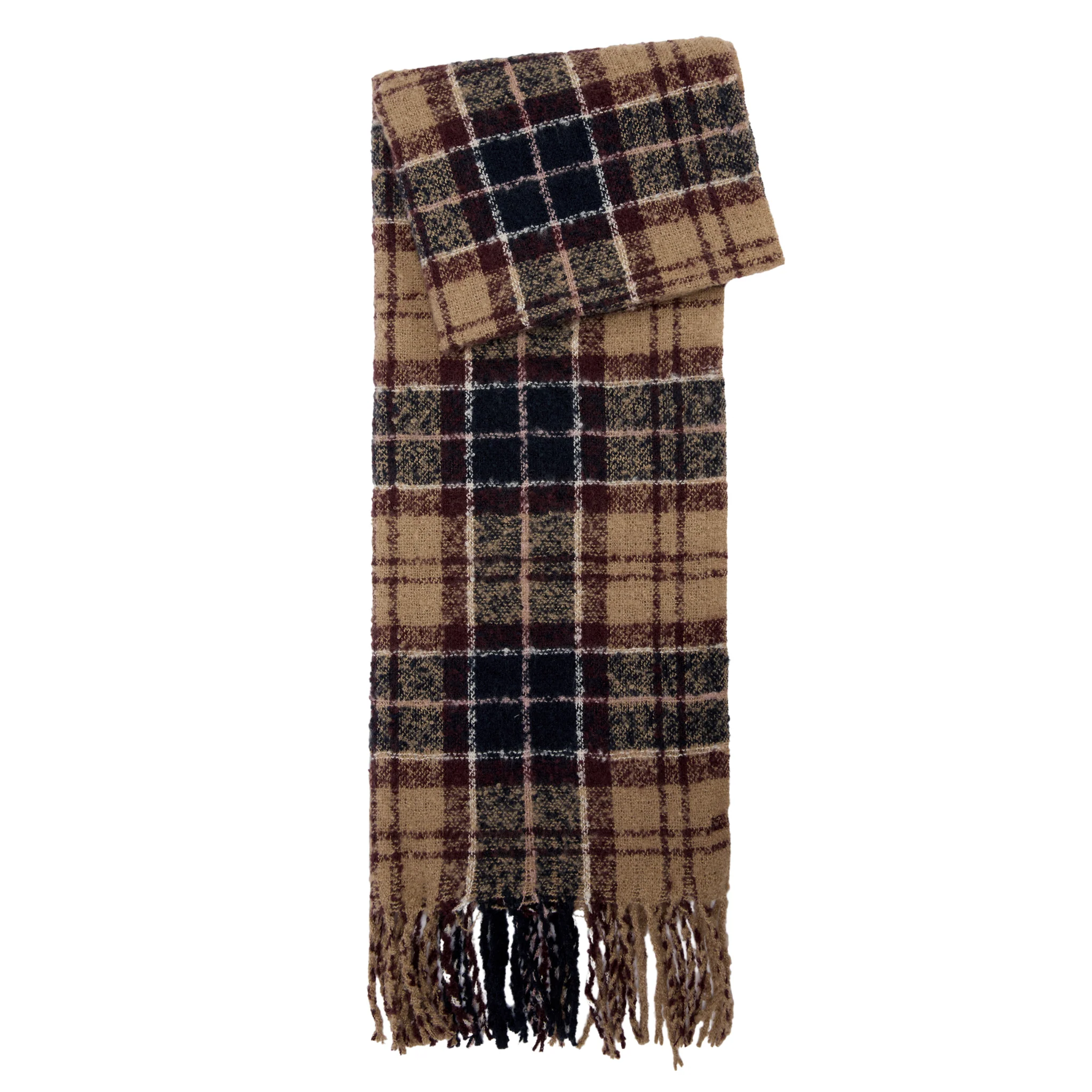 Womens Barbour Gardenia Tartan Saltburn Beanie & Scarf Gift Set - Image 5