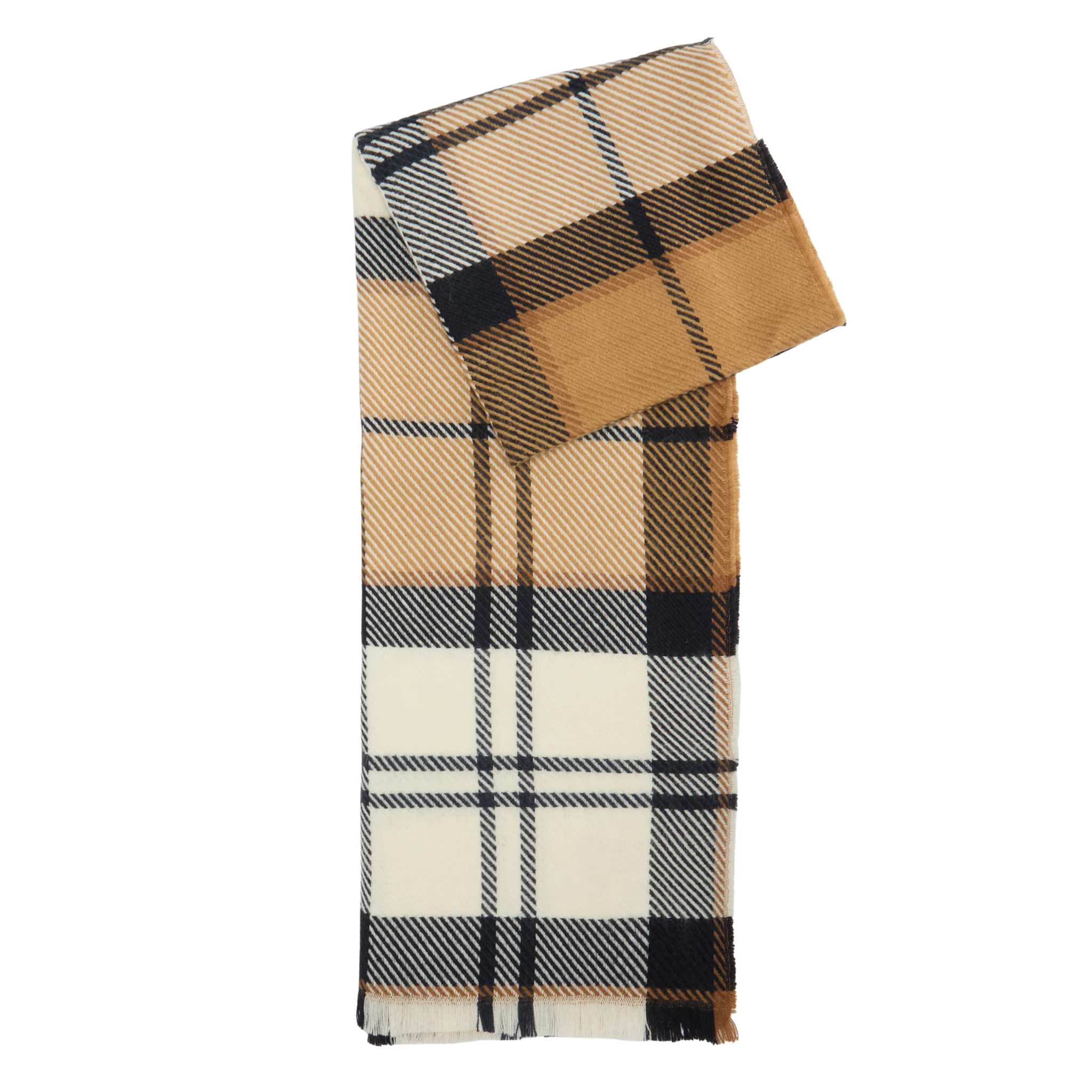 Womens Barbour Hessian/Navy Tartan Pendle Beanie & Blair Scarf Gift Set - Image 4