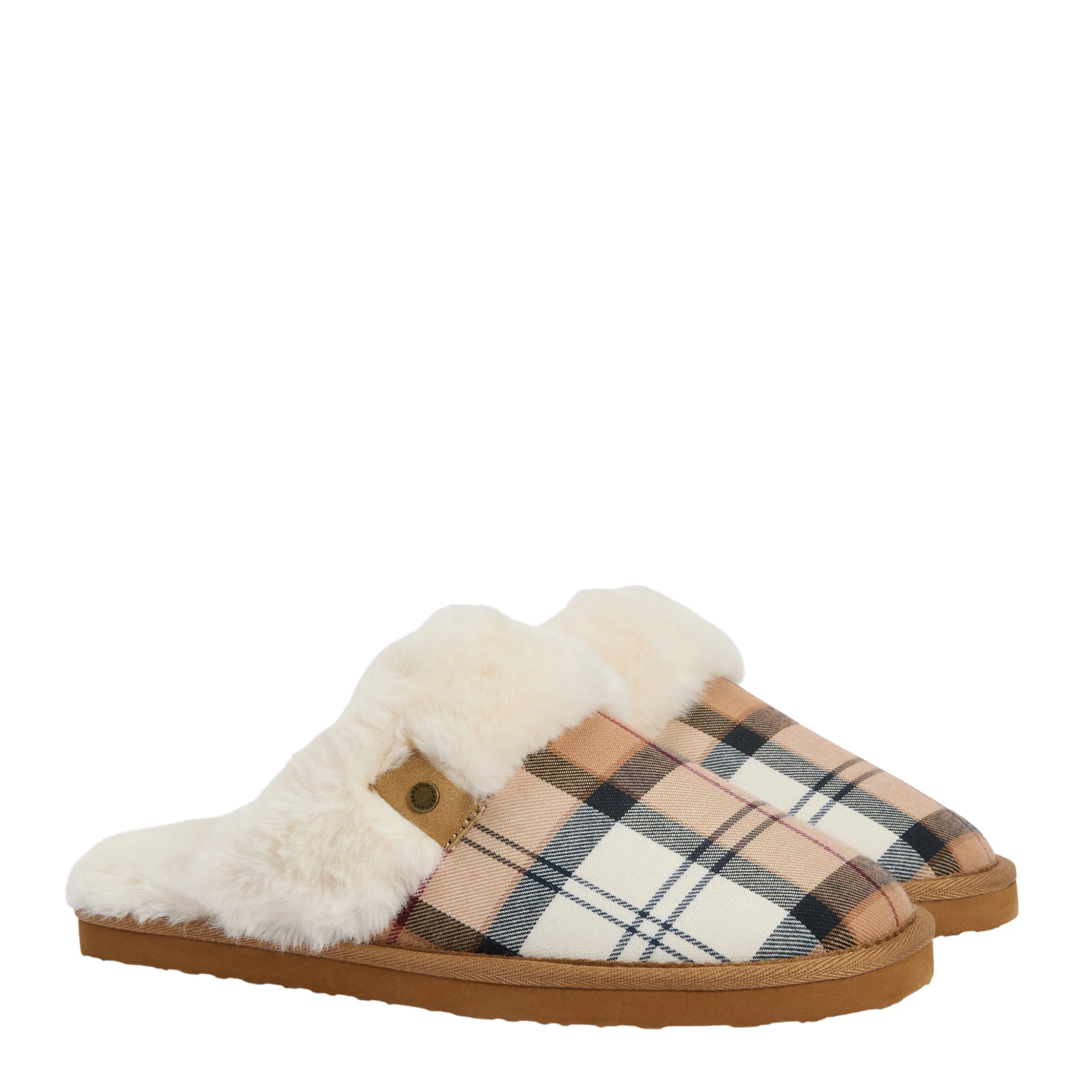 Womens Barbour Hessian Tartan Claudia Slippers - Image 2