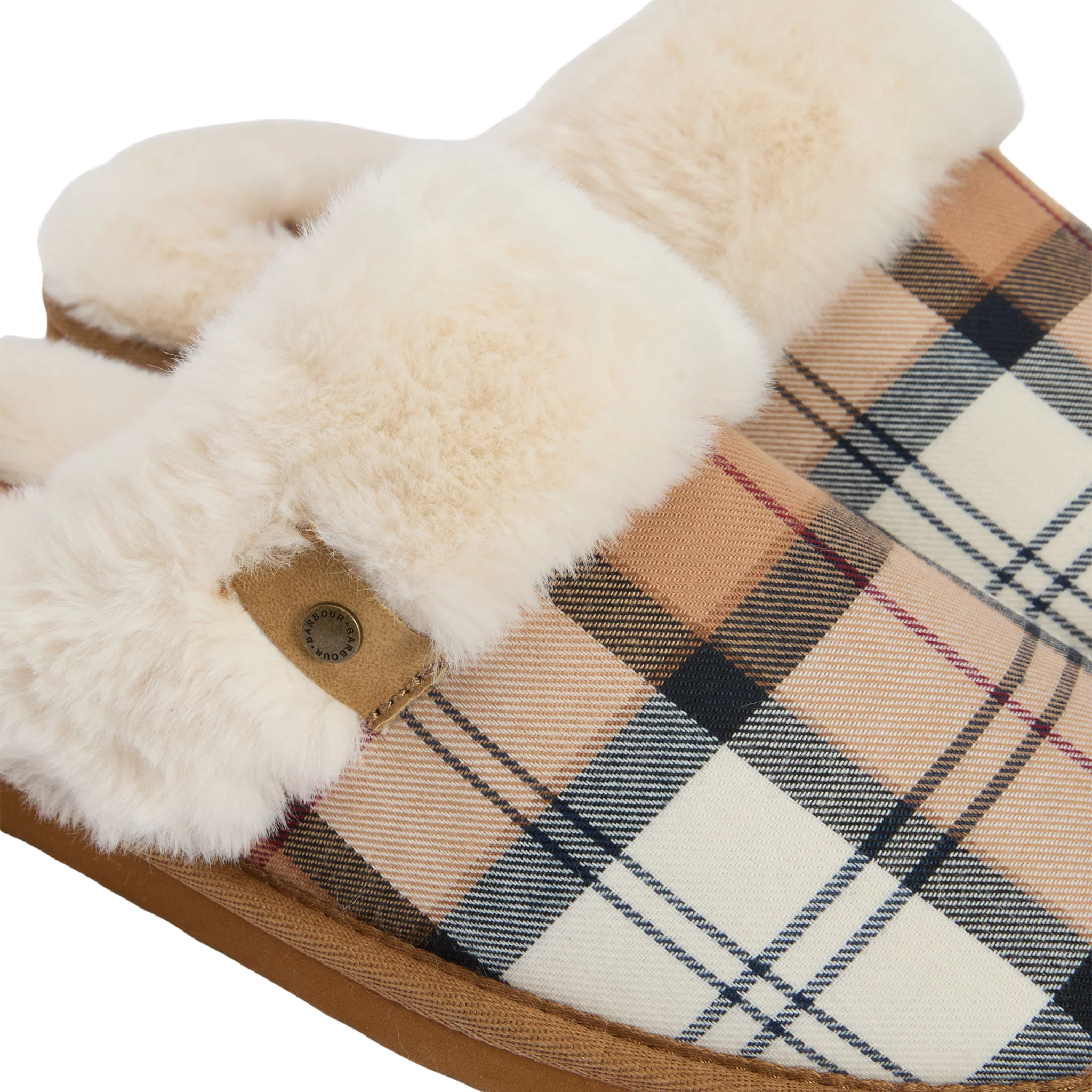 Womens Barbour Hessian Tartan Claudia Slippers - Image 3