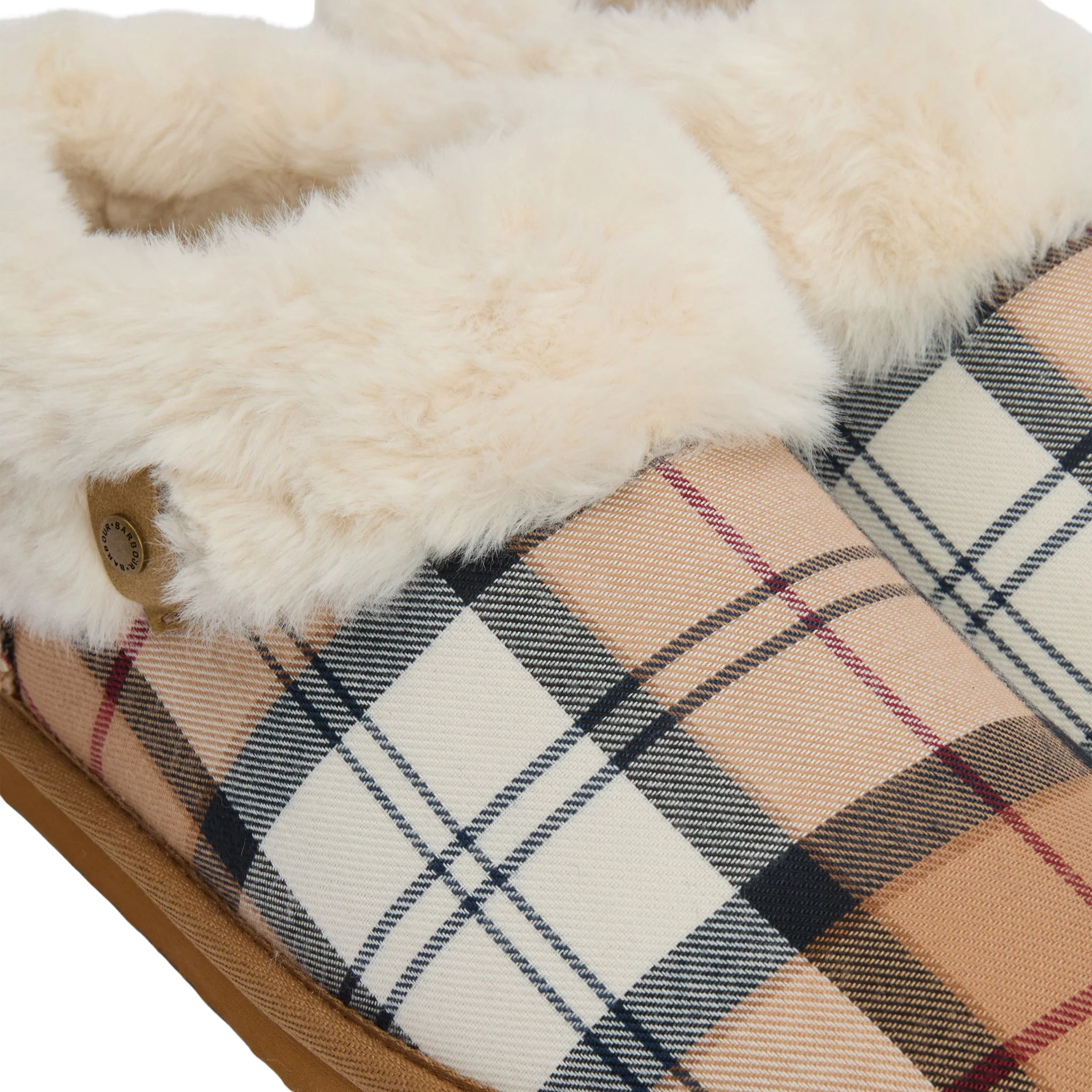 Womens Barbour Hessian Tartan Eloise Bootie Slippers - Image 3