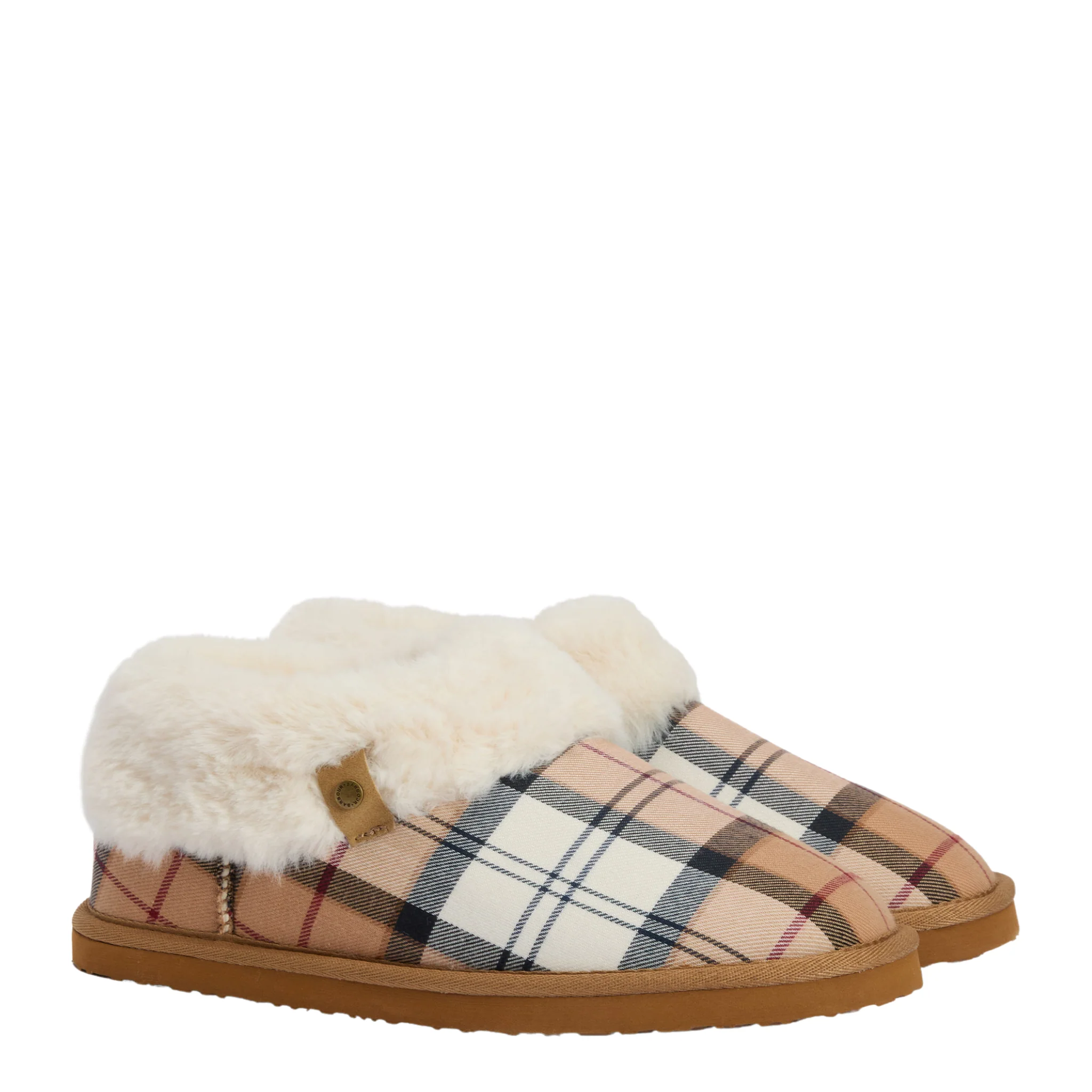 Womens Barbour Hessian Tartan Eloise Bootie Slippers - Image 4