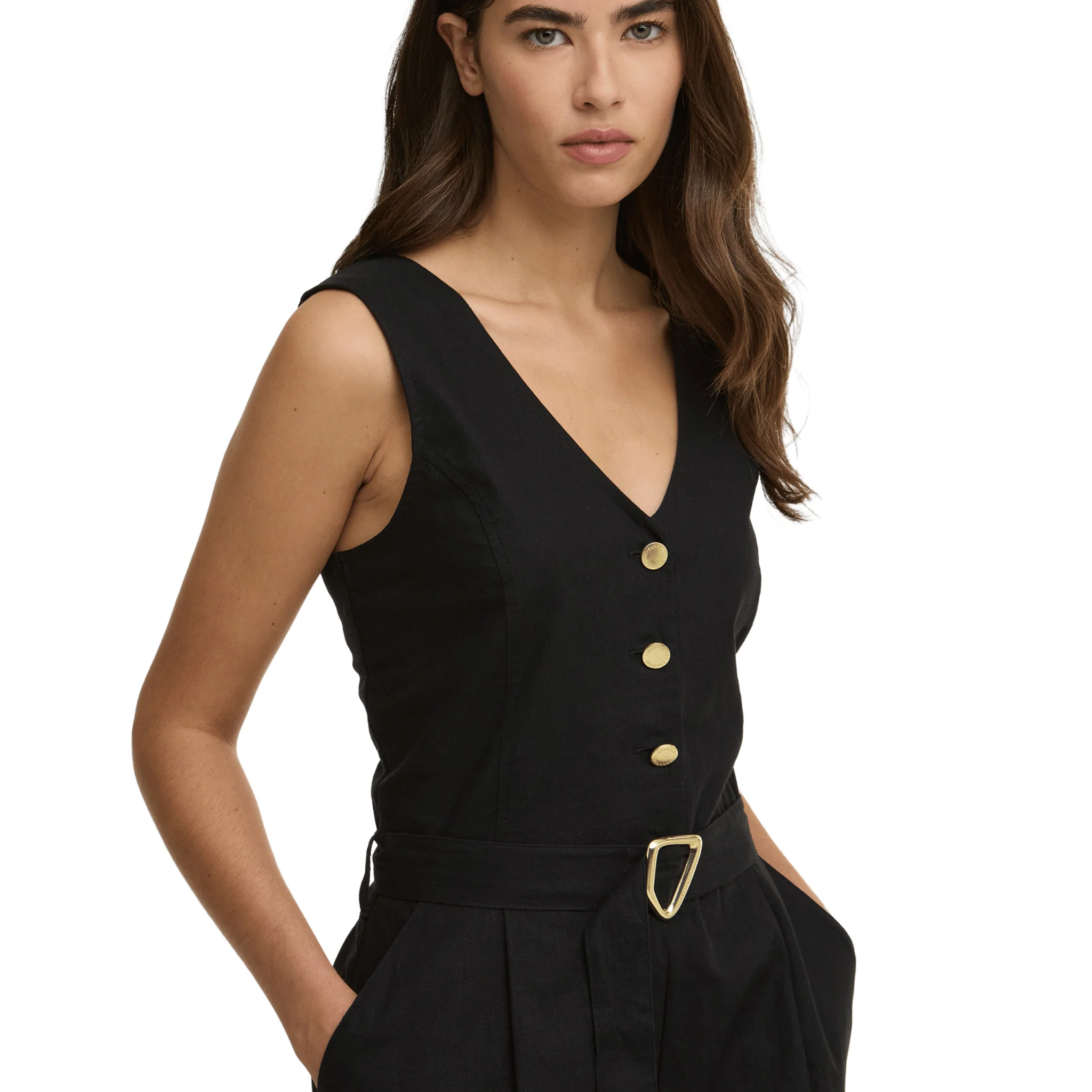 Womens Barbour International Black Adriana Playsuit - Image 3
