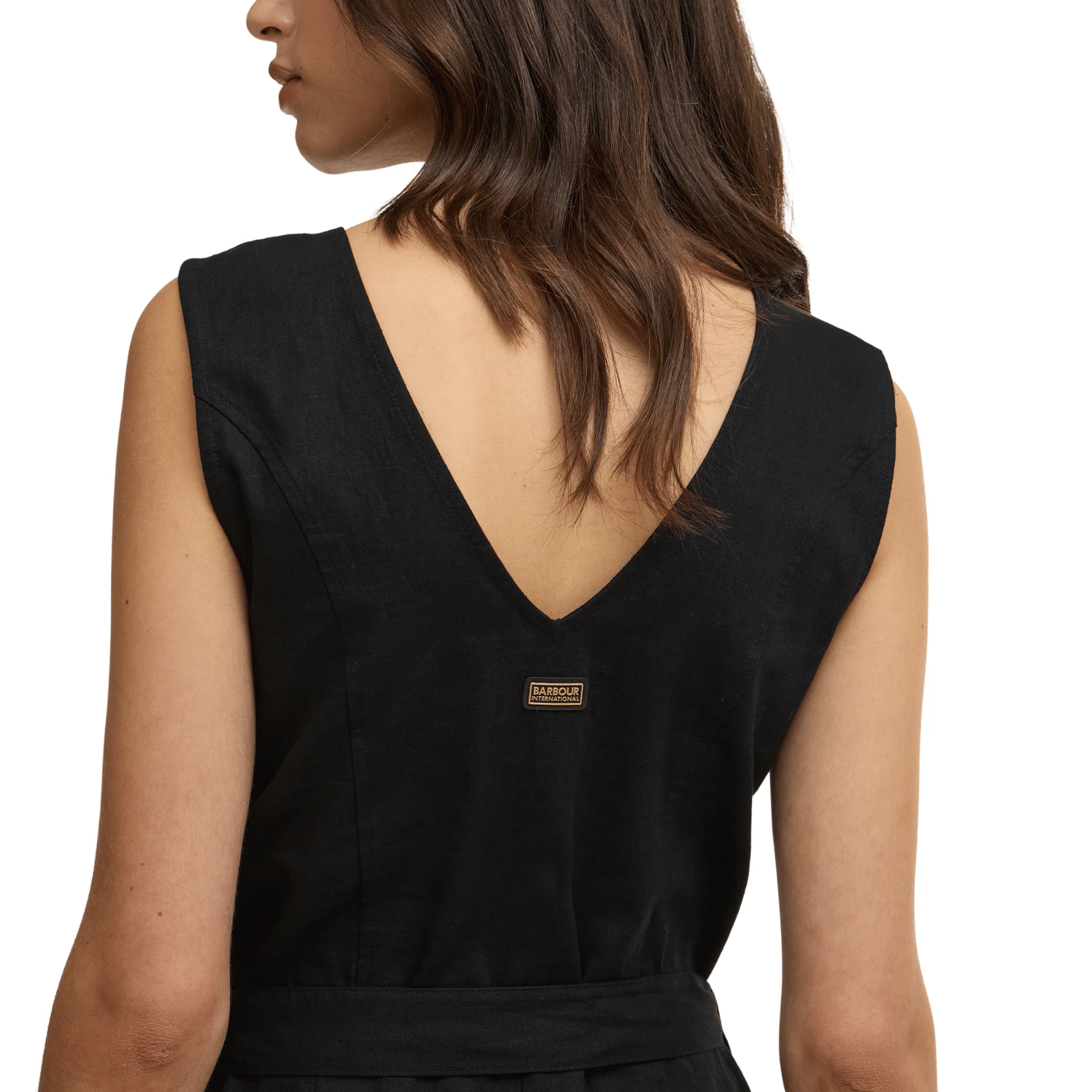 Womens Barbour International Black Adriana Playsuit - Image 5