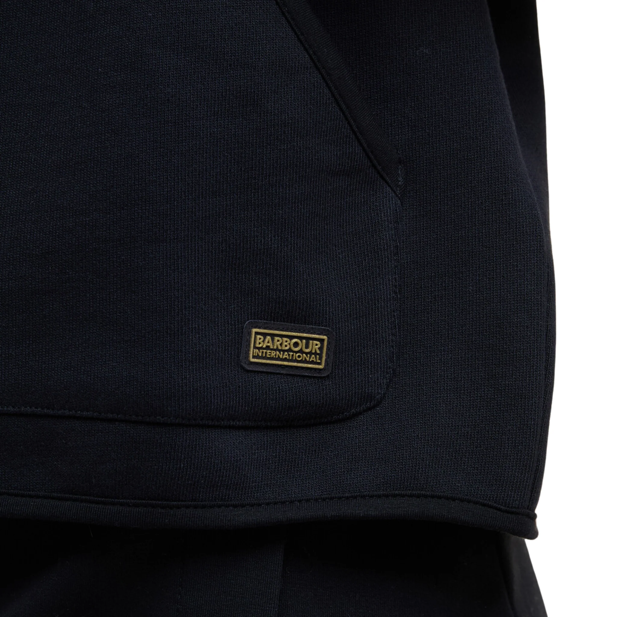 Womens Barbour International Black Clara Sweat Bomber Jacket - Image 5