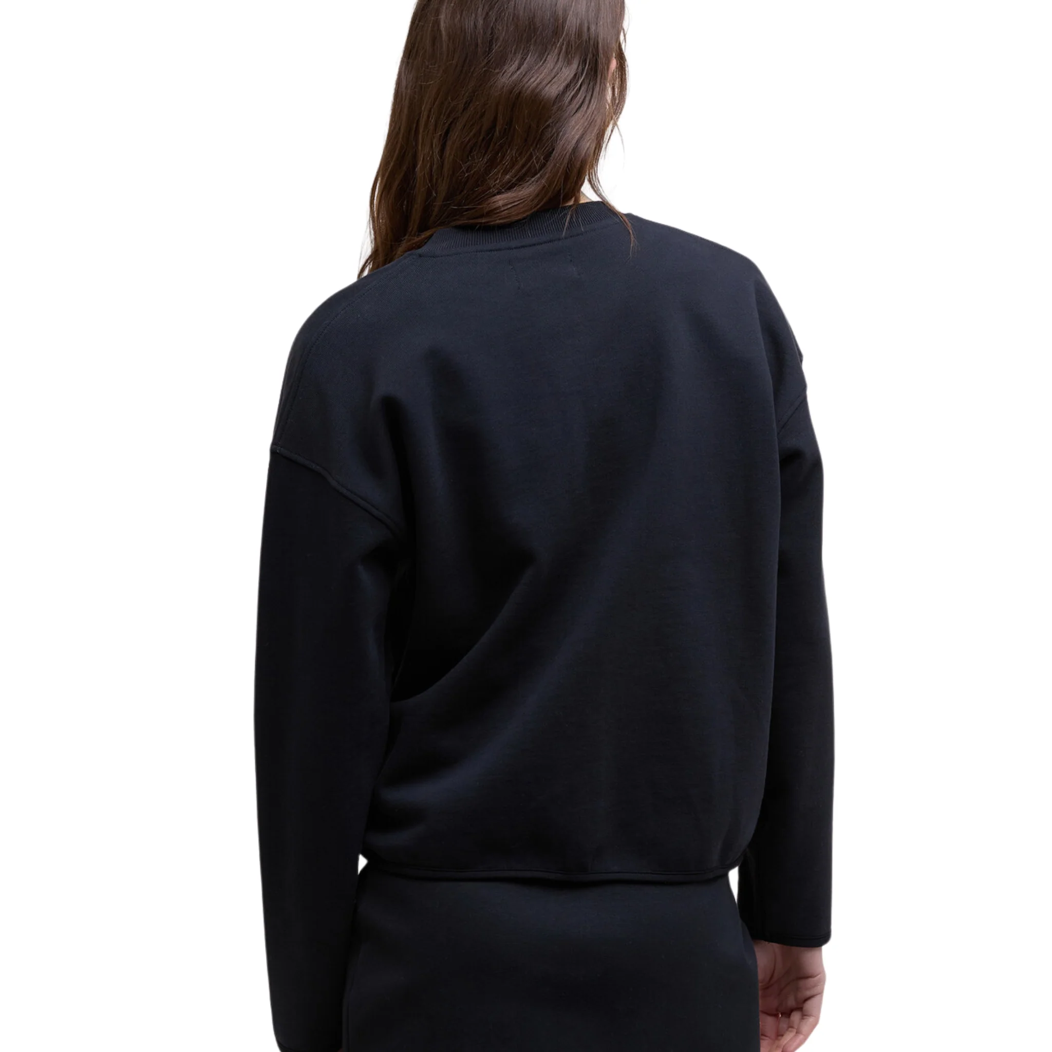 Womens Barbour International Black Clara Sweat Bomber Jacket - Image 6