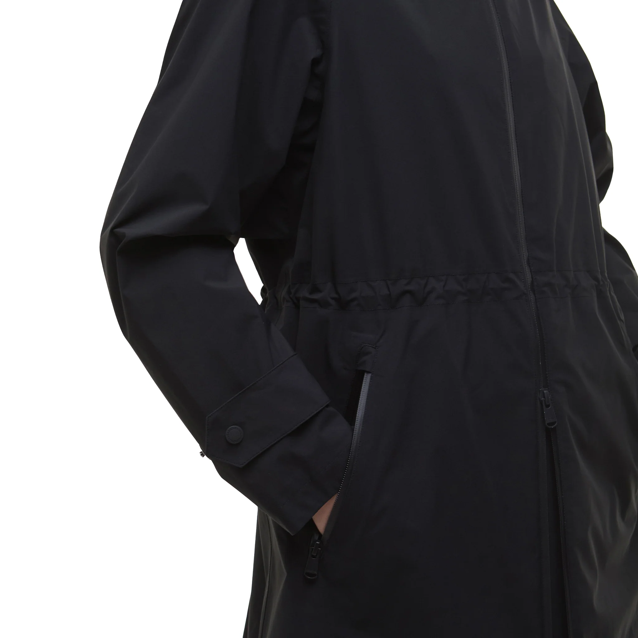 Womens Barbour International Black Longline Kyra Waterproof Coat - Image 4
