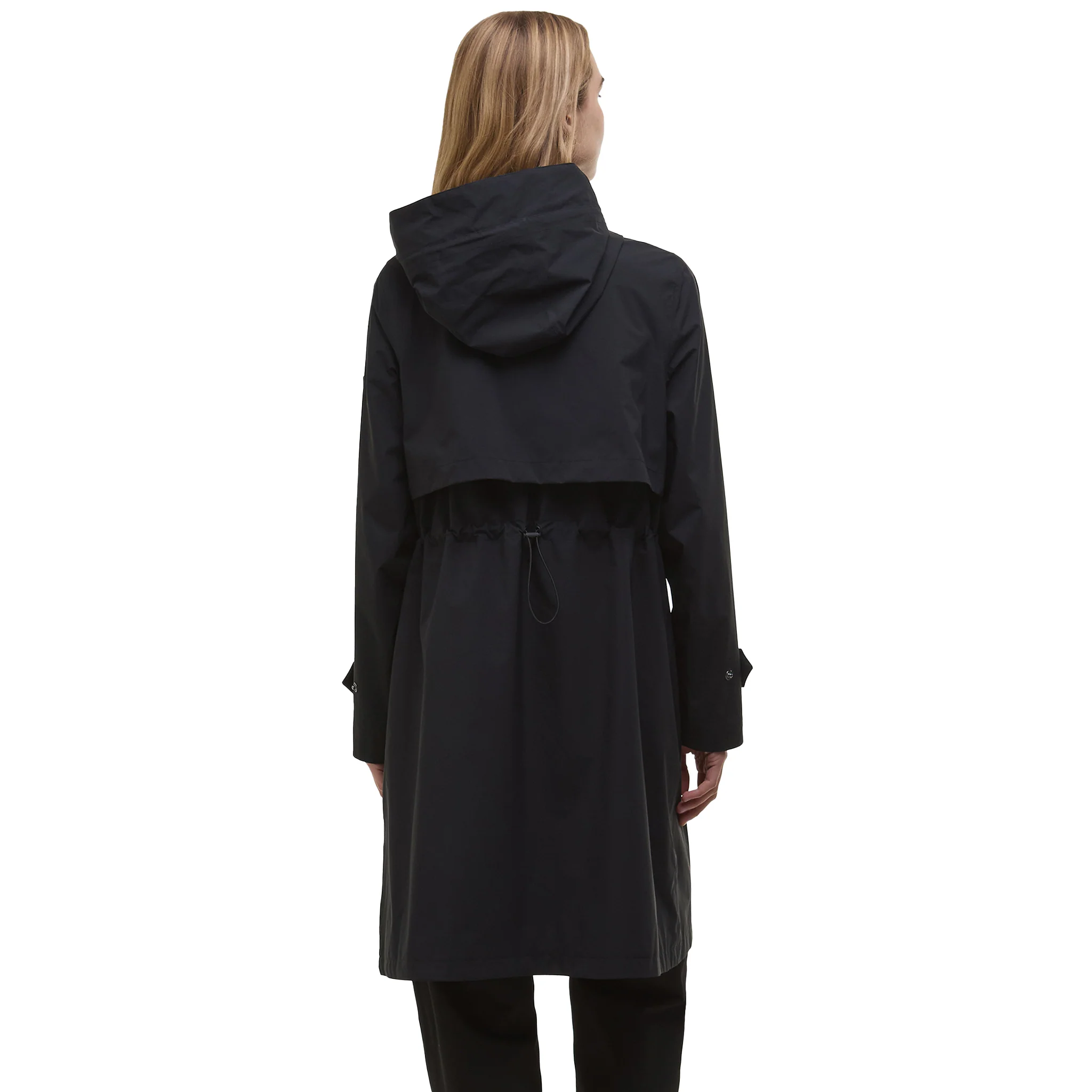 Womens Barbour International Black Longline Kyra Waterproof Coat - Image 5
