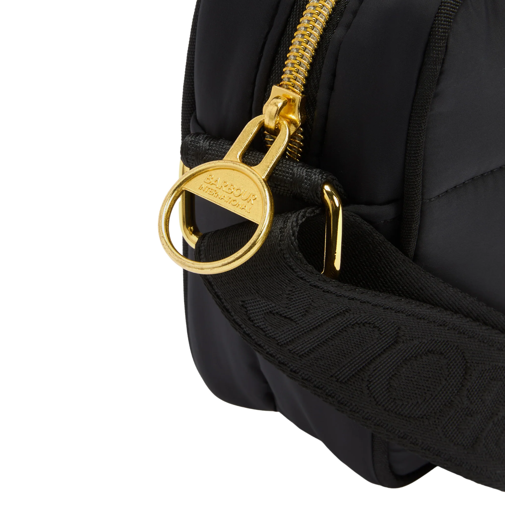 Womens Barbour International Black Monaco Quilt Crossbody Bag - Image 3