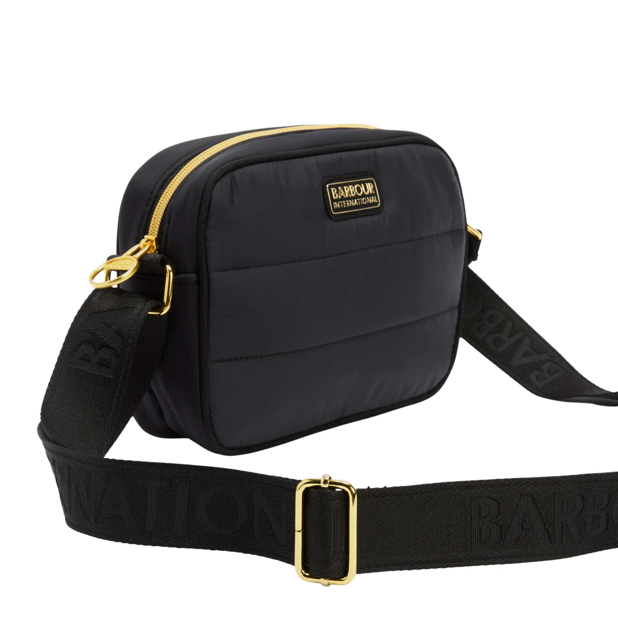 Womens Barbour International Black Monaco Quilt Crossbody Bag - Image 5