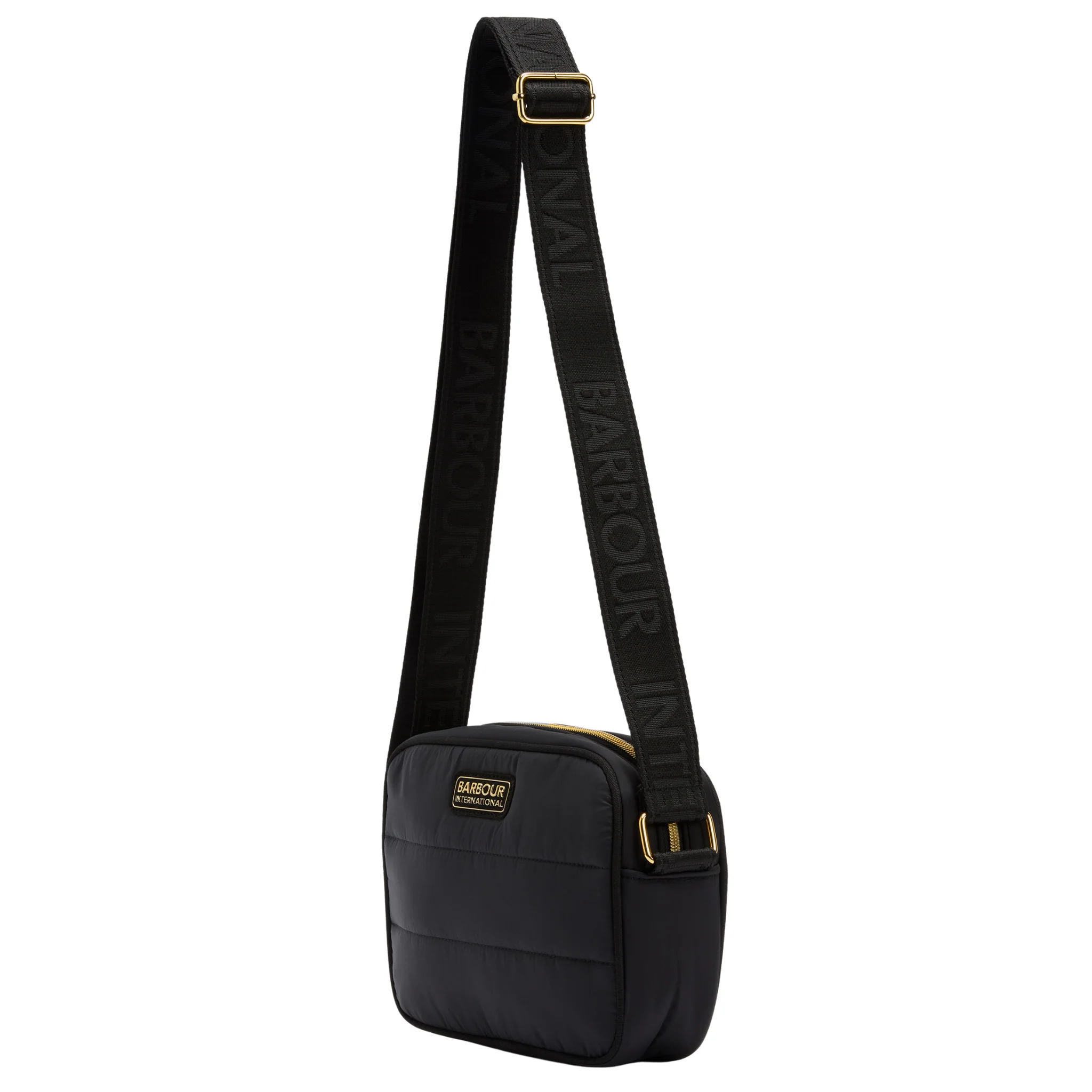 Womens Barbour International Black Monaco Quilt Crossbody Bag - Image 6
