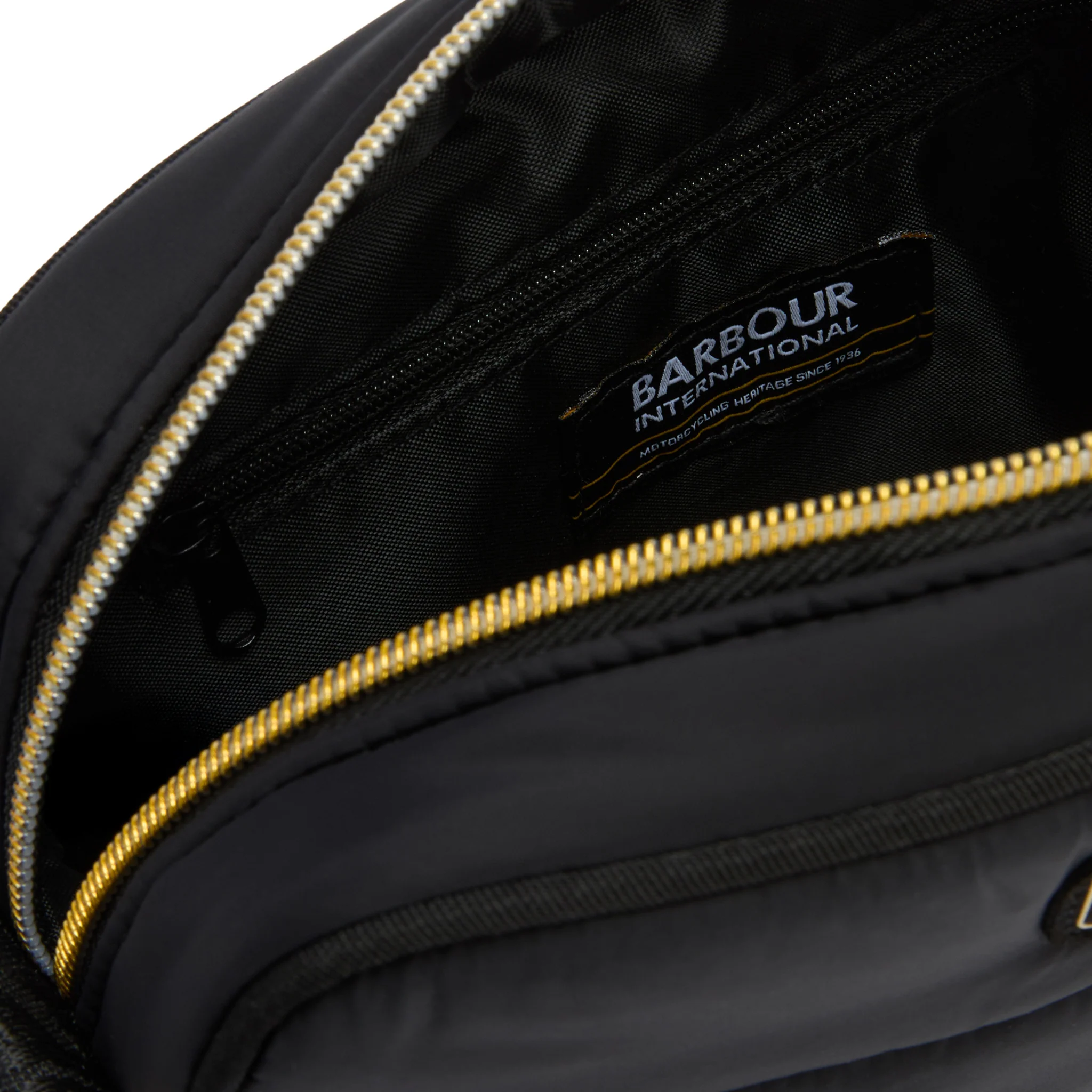 Womens Barbour International Black Monaco Quilt Crossbody Bag - Image 7