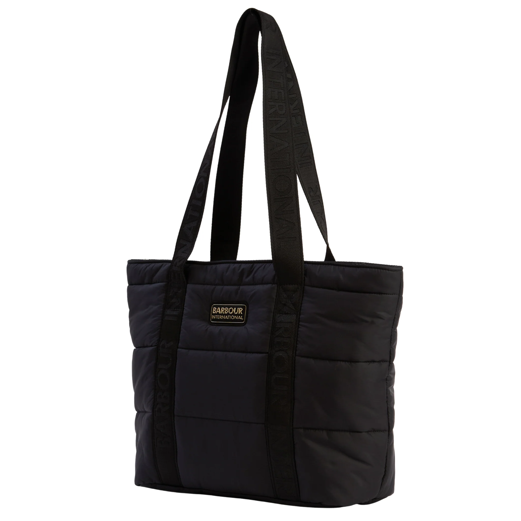 Womens Barbour International Black Monaco Quilt Tote Bag - Image 4