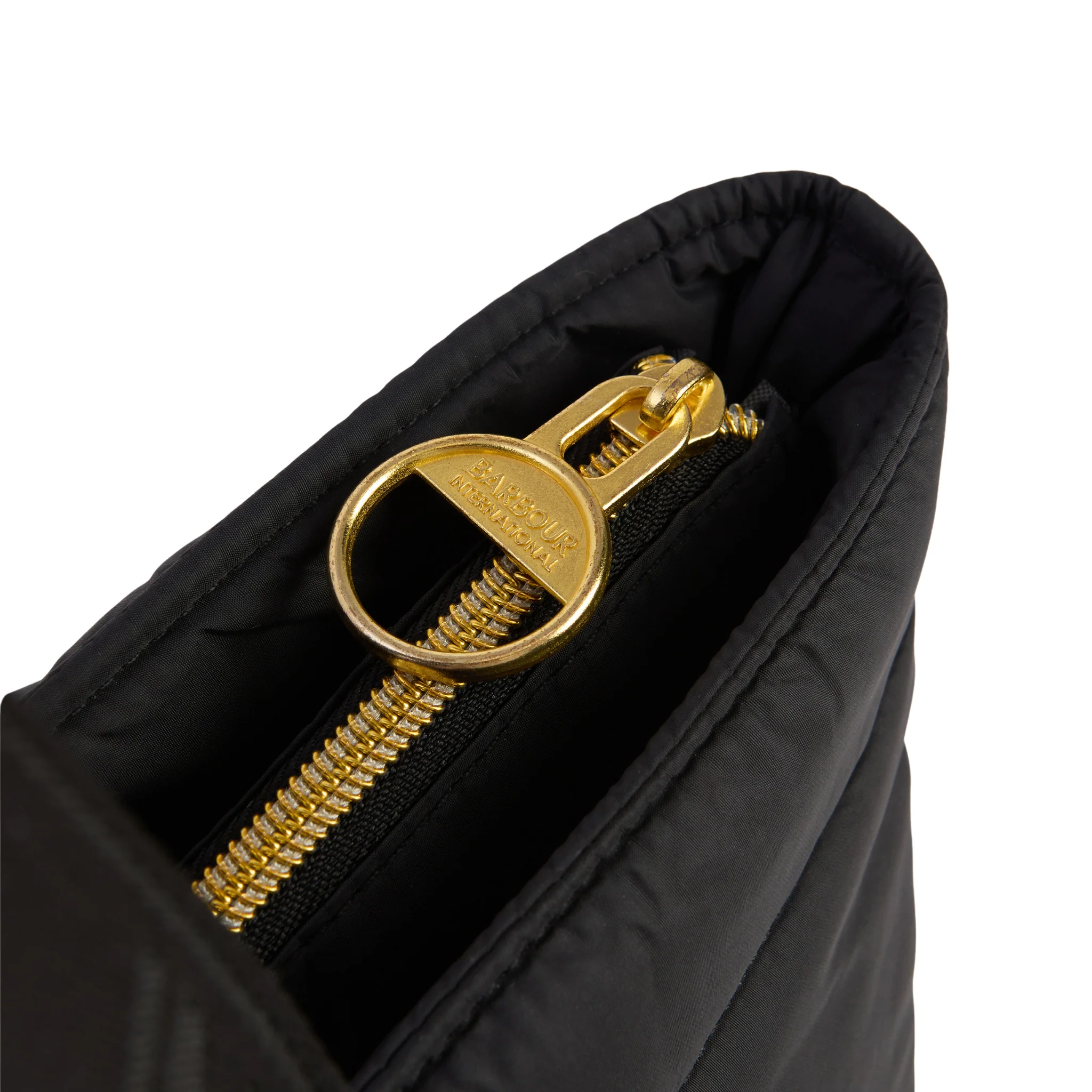 Womens Barbour International Black Monaco Quilt Tote Bag - Image 7