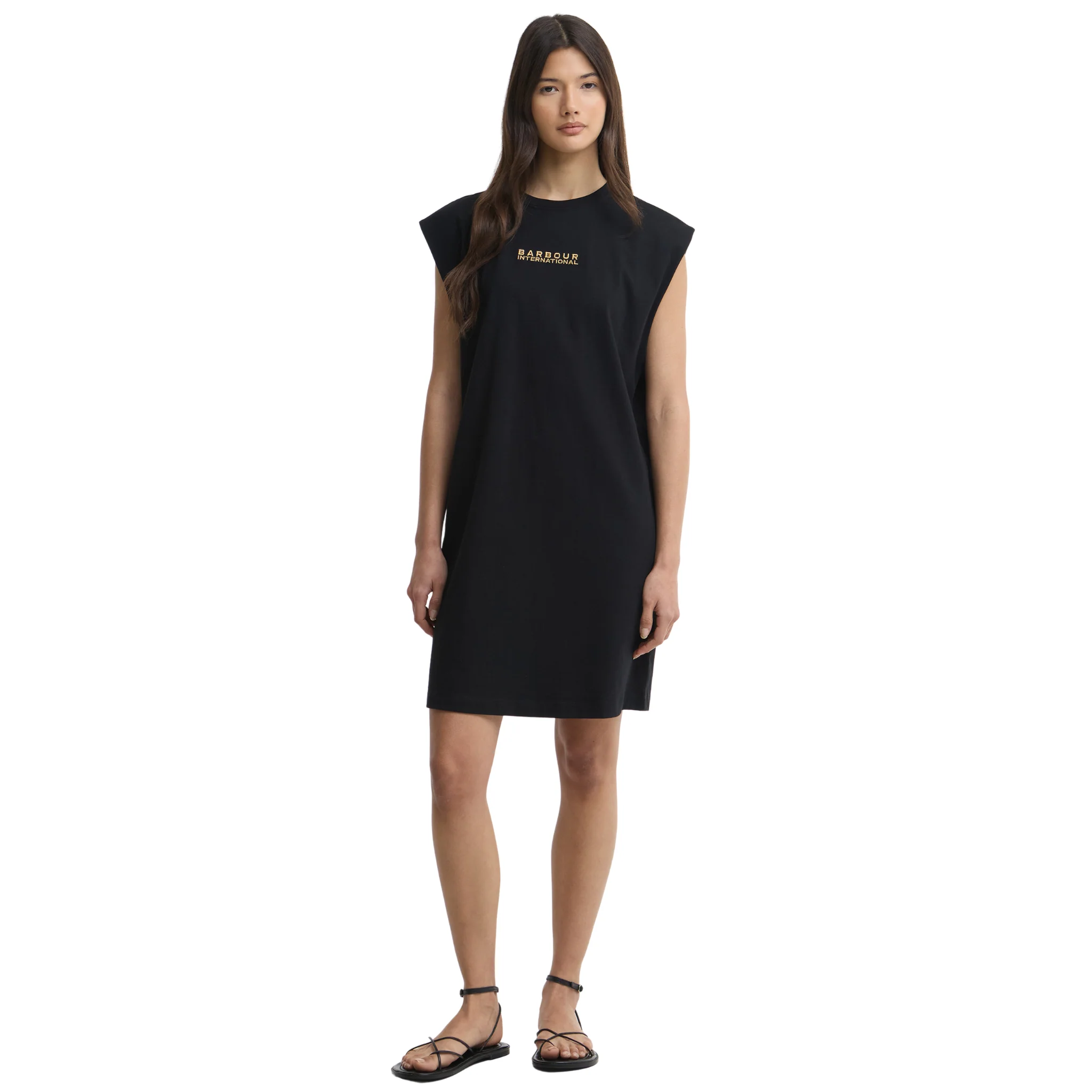 Womens Barbour International Black Niamh Mini Jersey Dress - Image 3