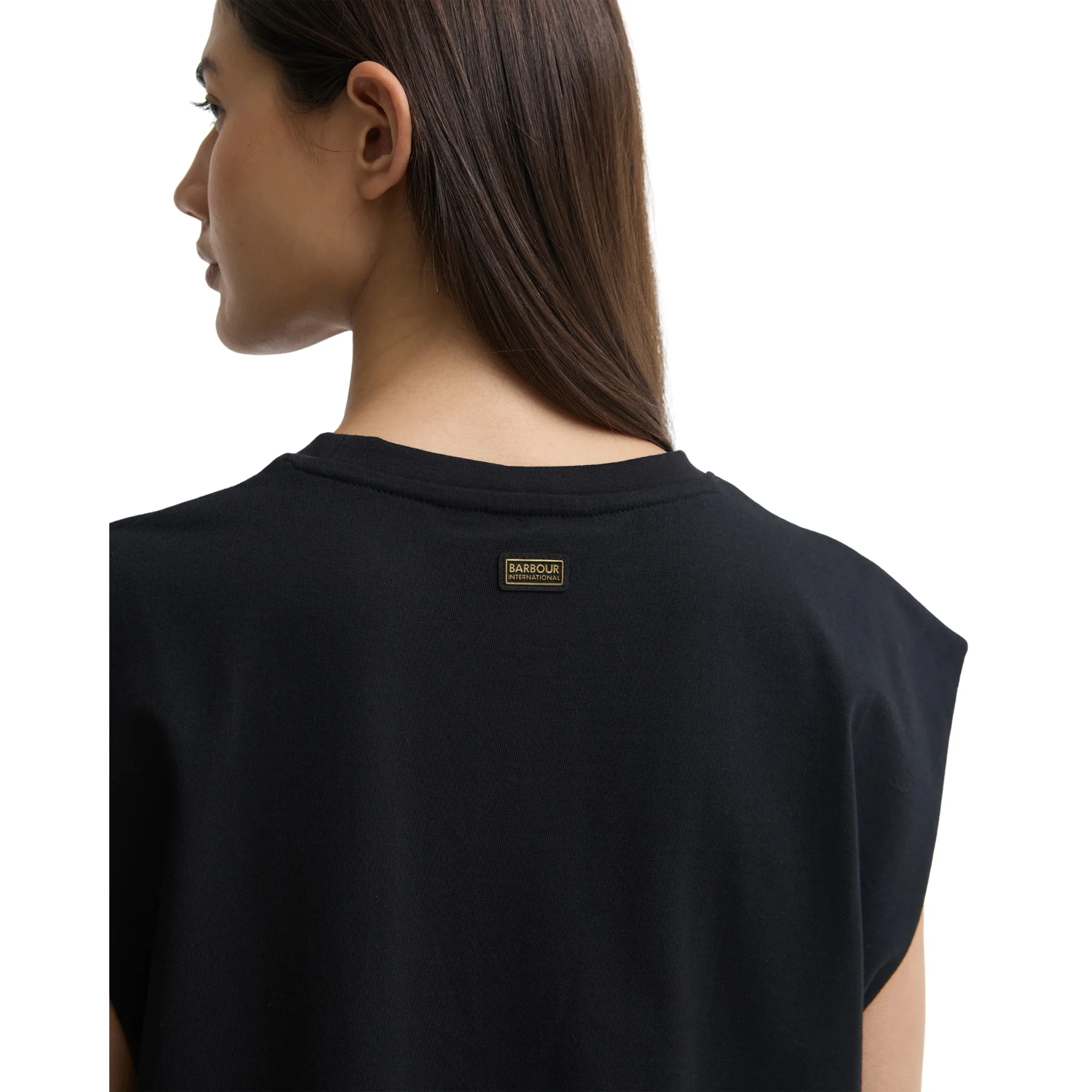 Womens Barbour International Black Niamh Mini Jersey Dress - Image 7