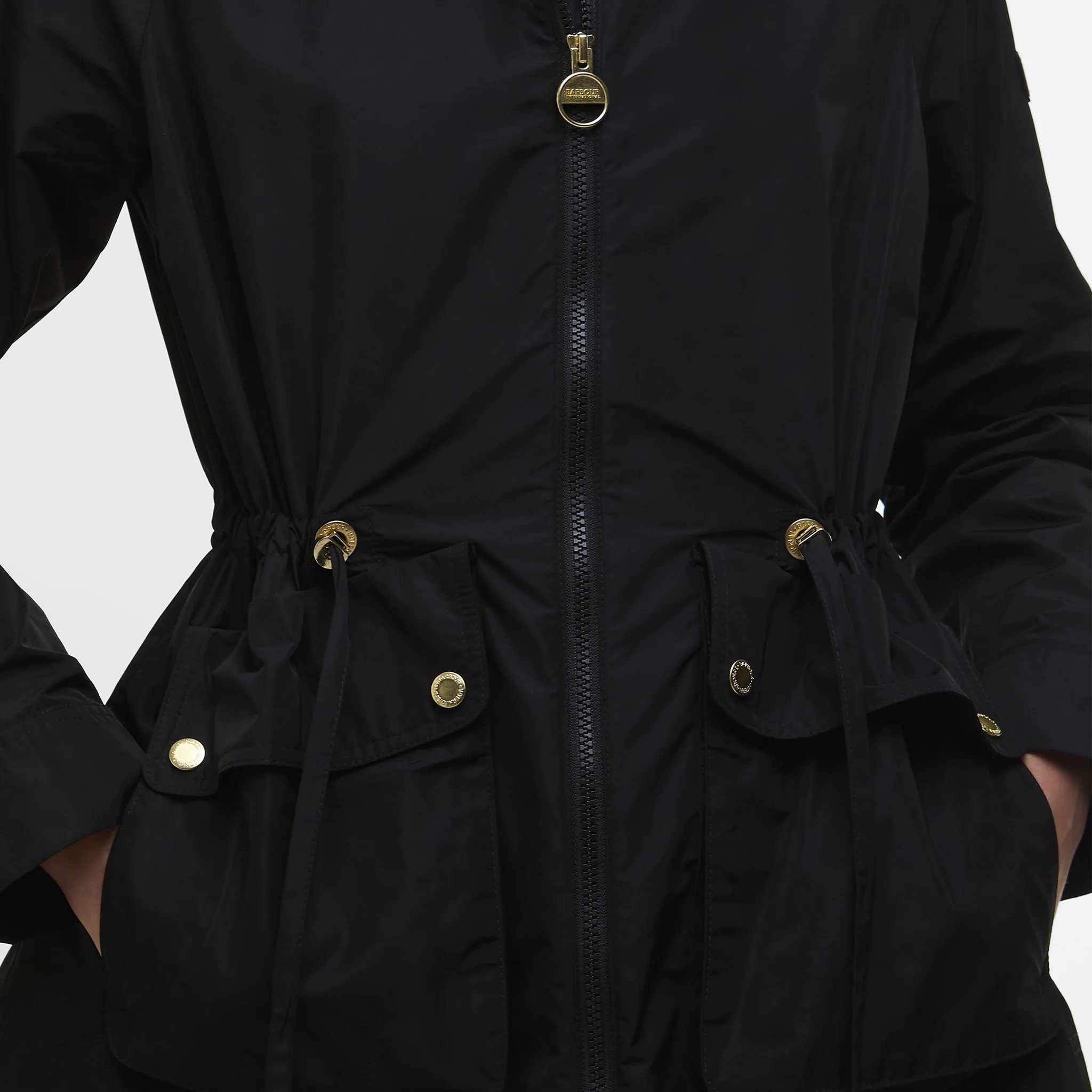 Womens Barbour International Black Piper Showerproof Jacket - Image 3
