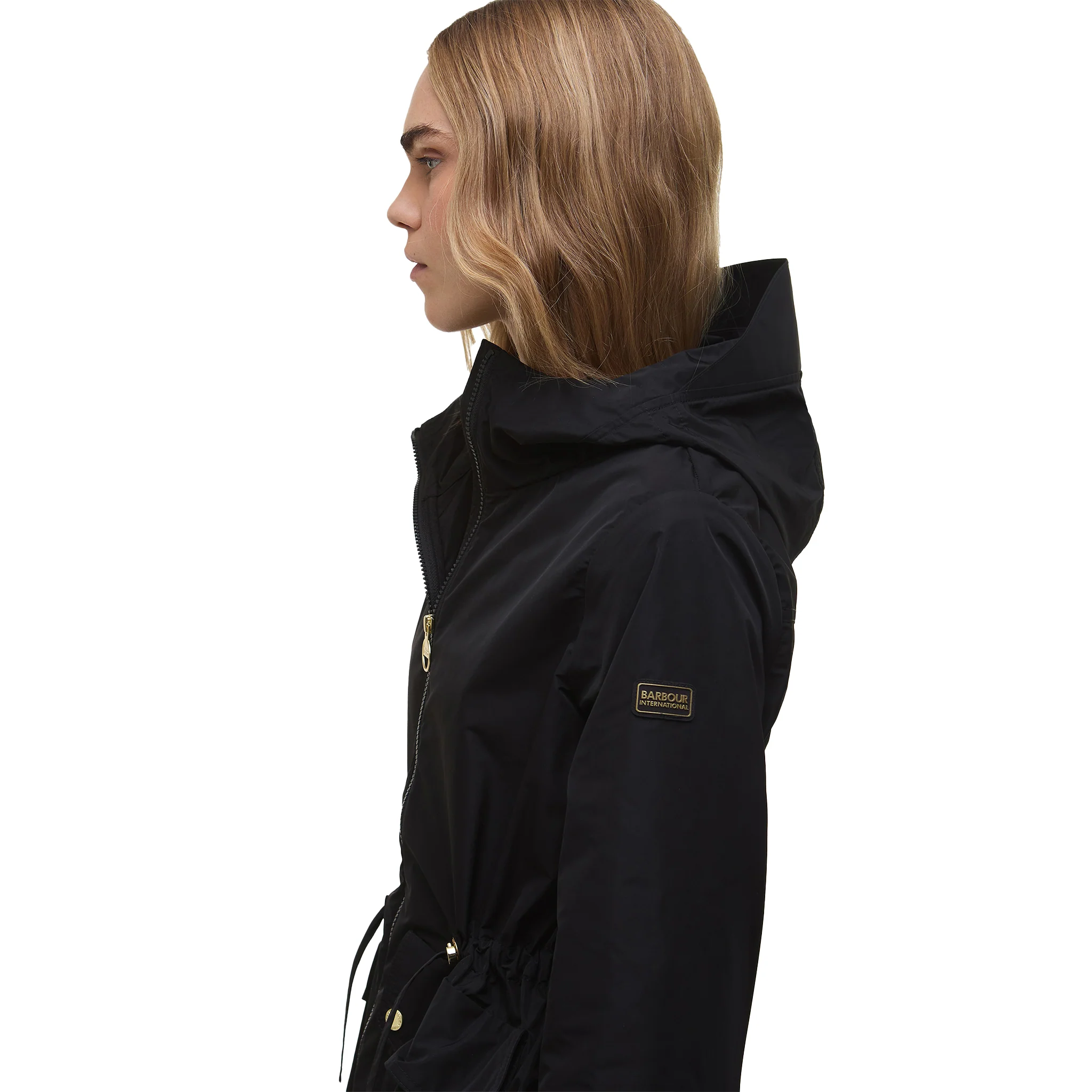 Womens Barbour International Black Piper Showerproof Jacket - Image 4