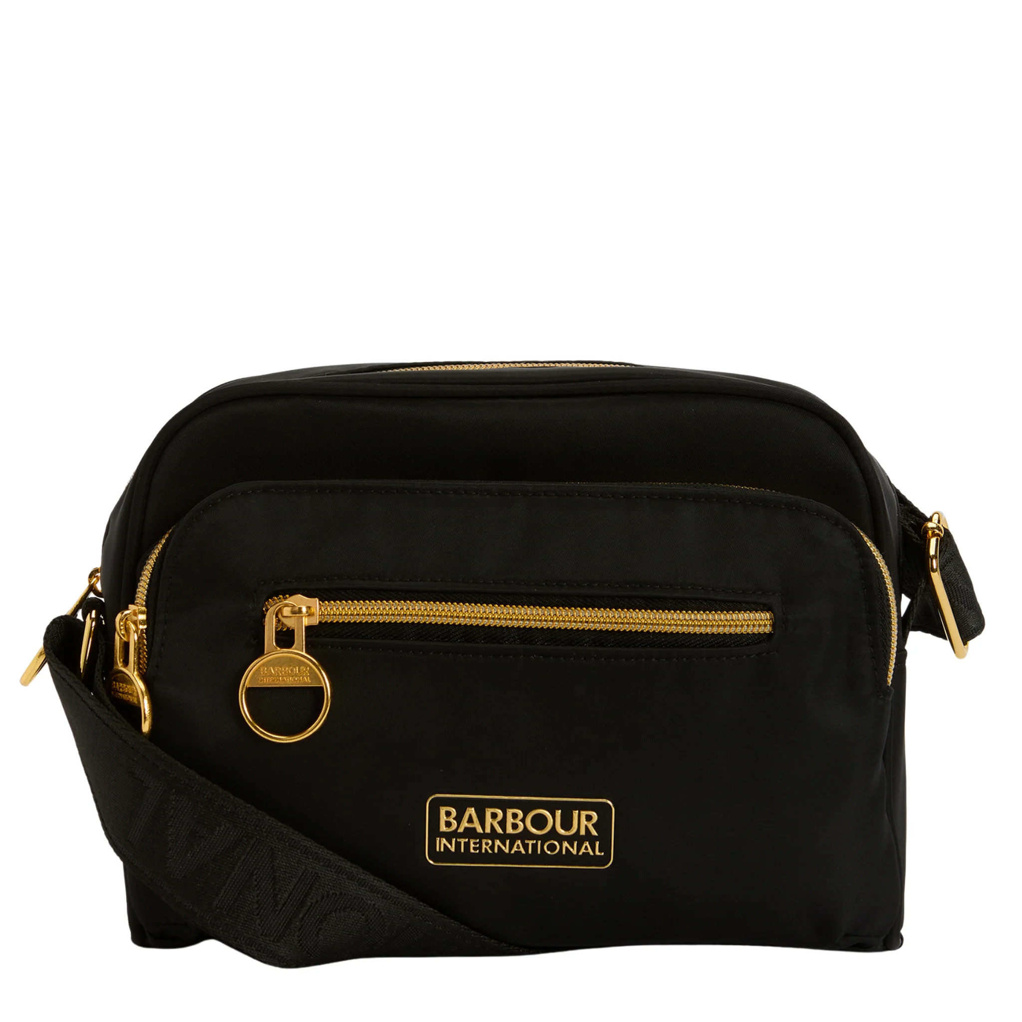 Womens Barbour International Black Qualify City Crossbody Bag - Image 4