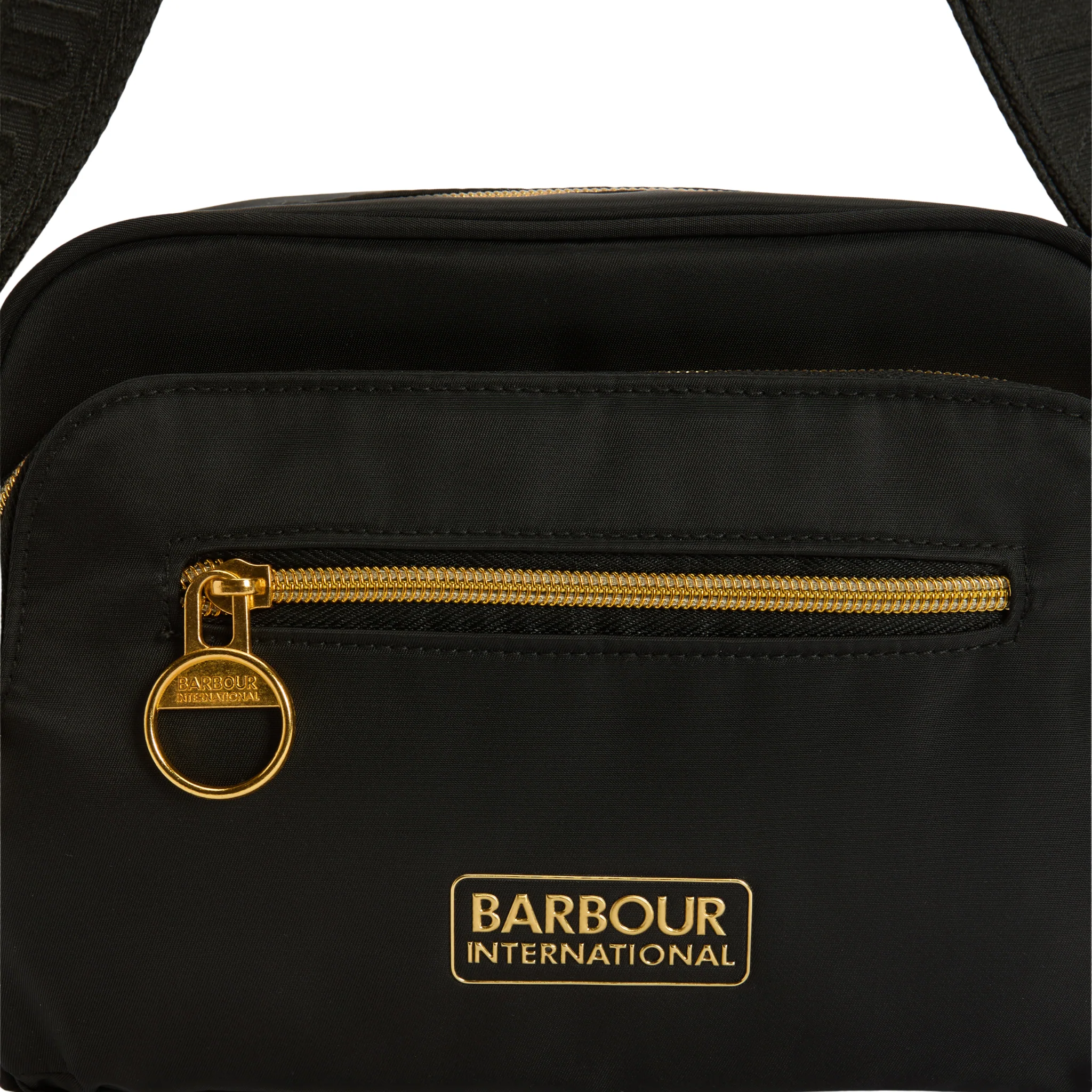 Womens Barbour International Black Qualify City Crossbody Bag - Image 6