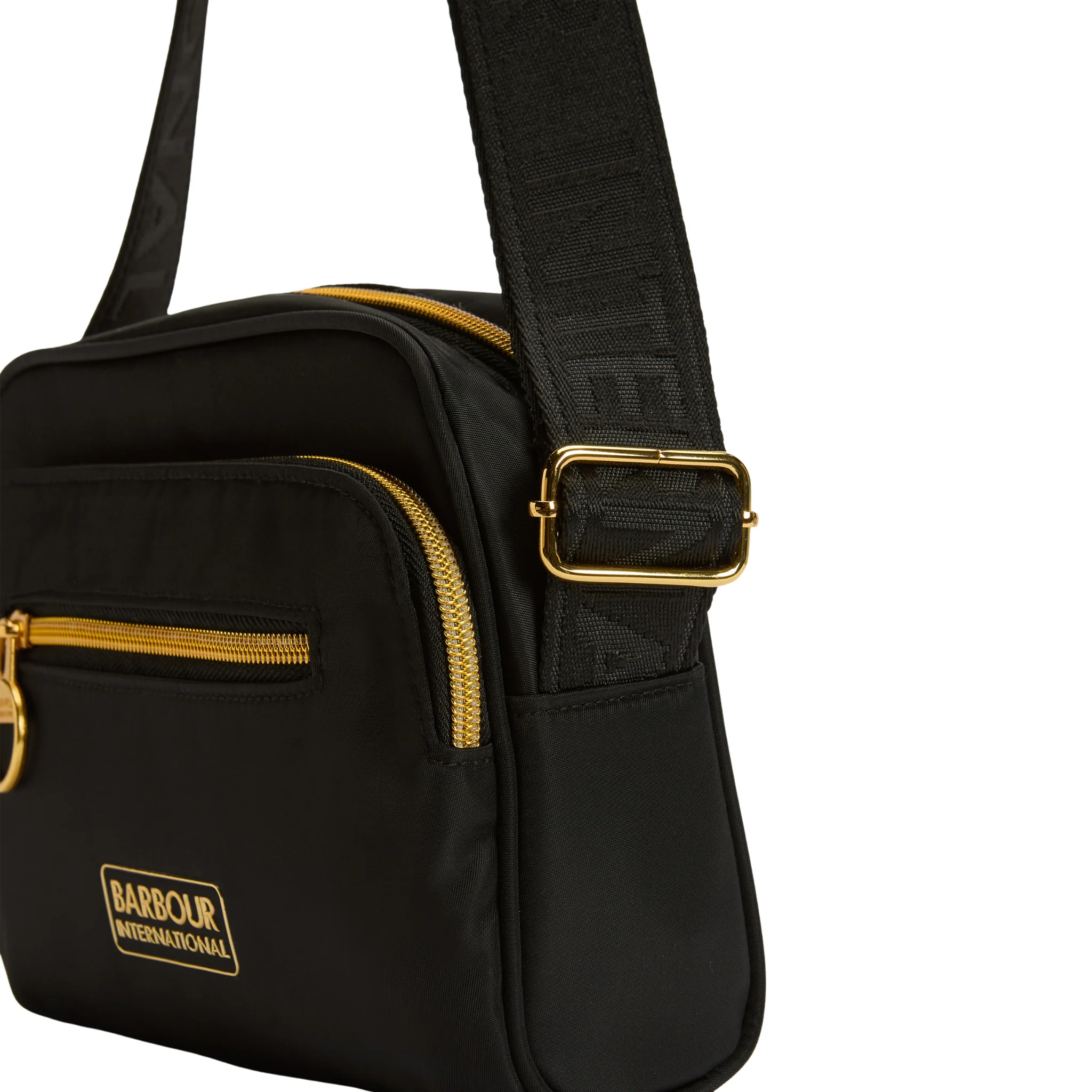 Womens Barbour International Black Qualify City Crossbody Bag - Image 7