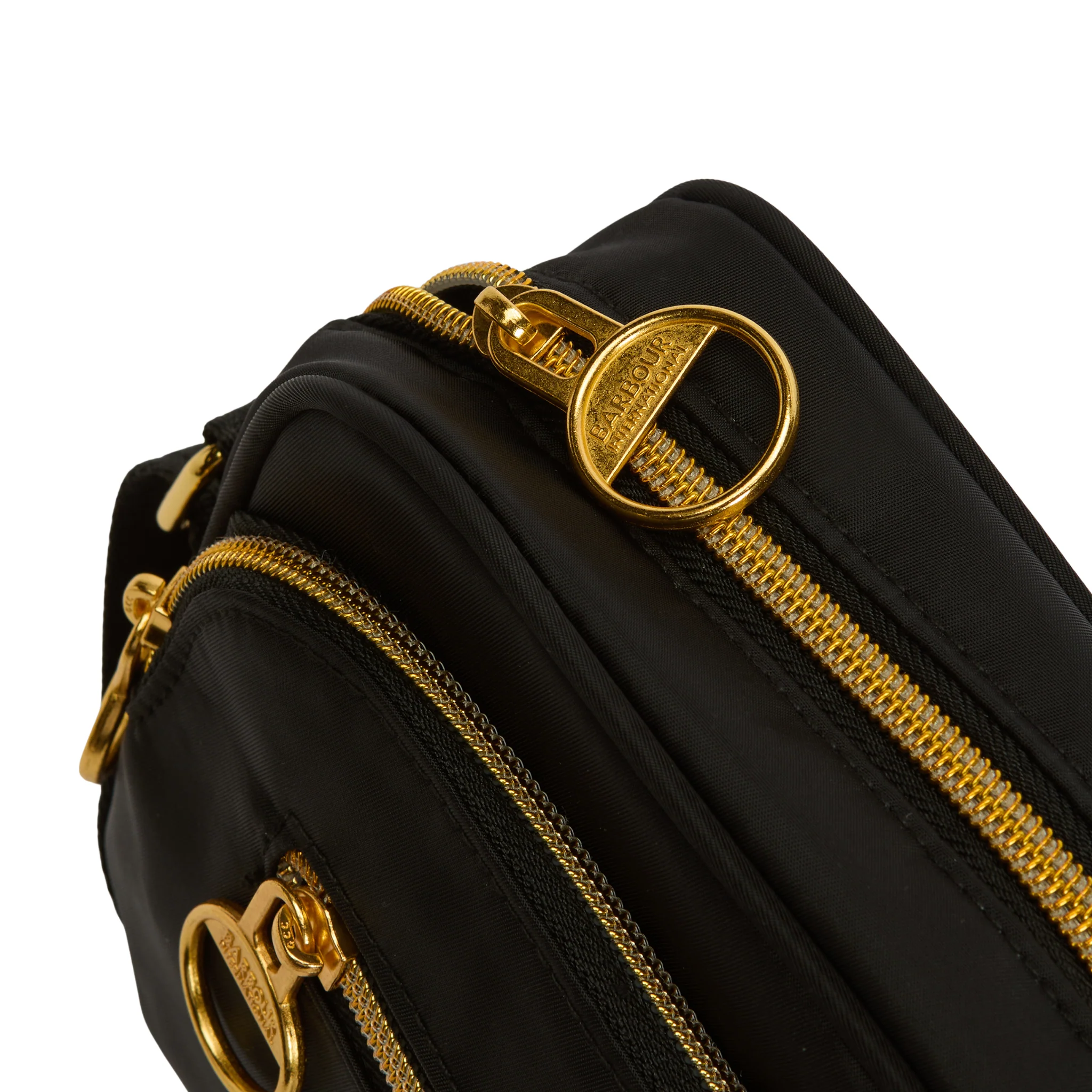 Womens Barbour International Black Qualify City Crossbody Bag - Image 8