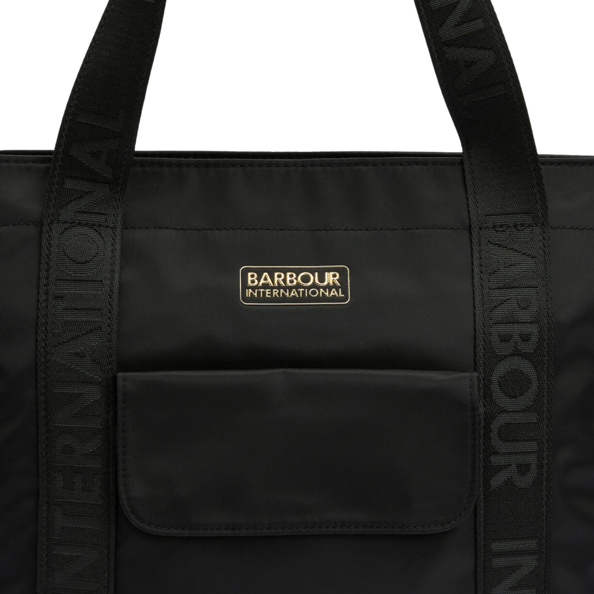 Womens Barbour International Black Qualify Tote Bag - Image 6