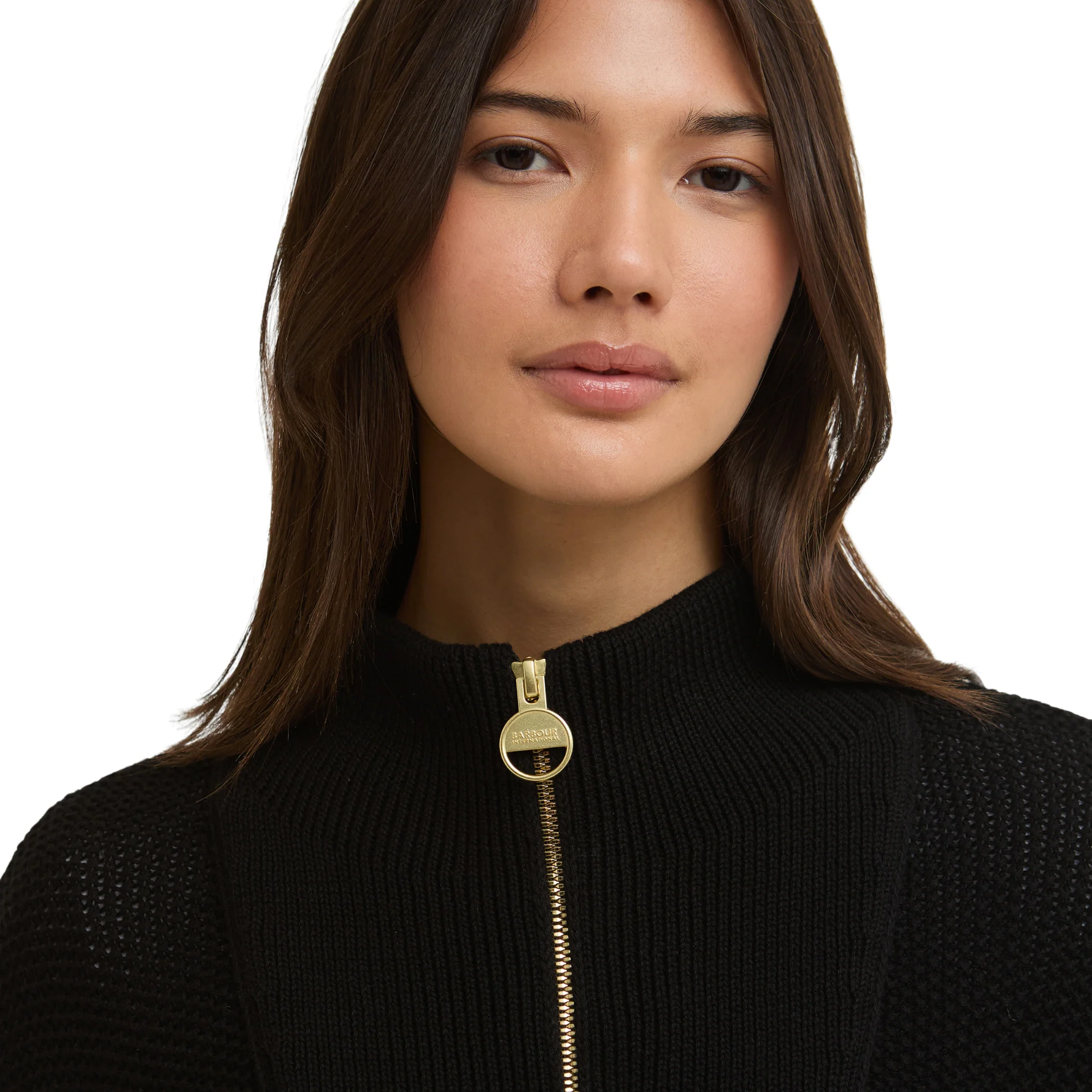 Womens Barbour International Black Rae Knitted Jumper - Image 3