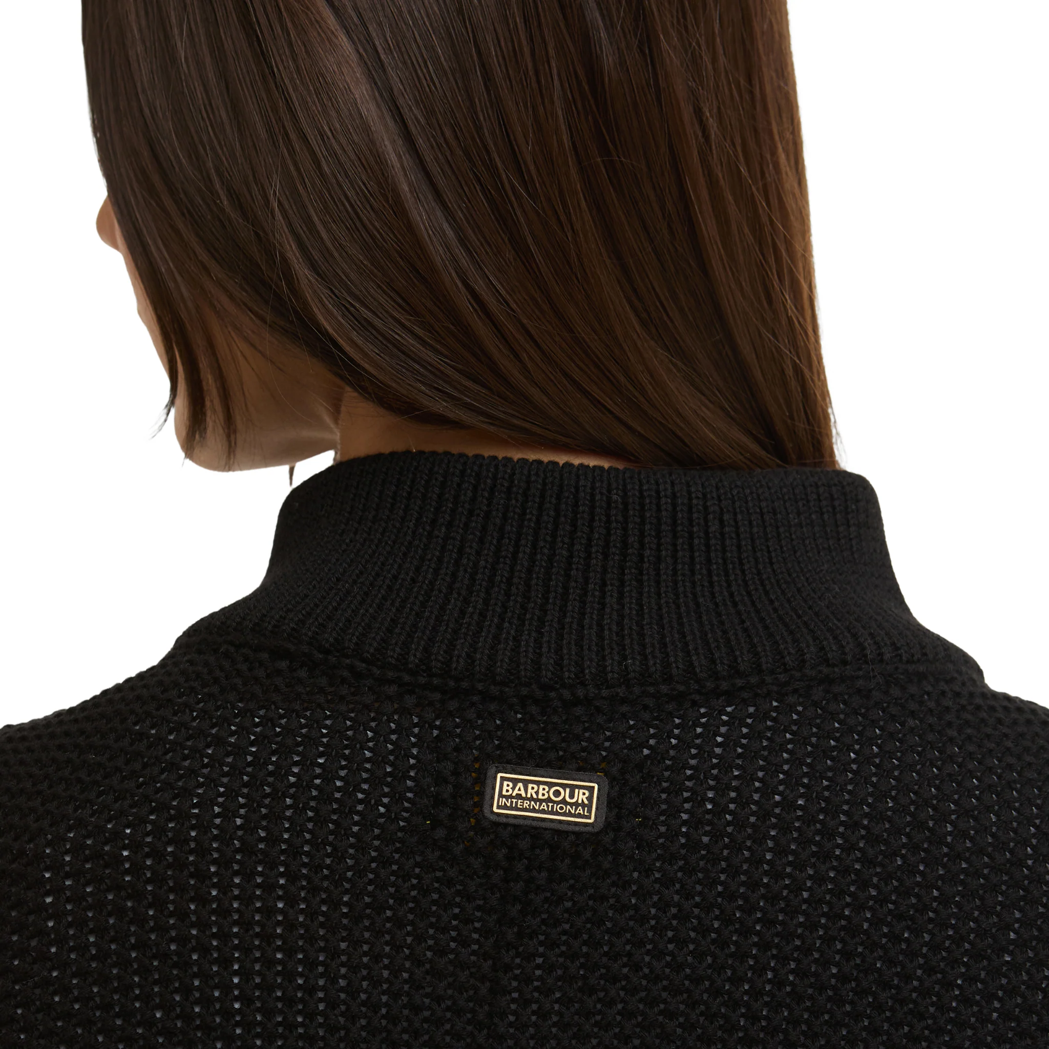 Womens Barbour International Black Rae Knitted Jumper - Image 4