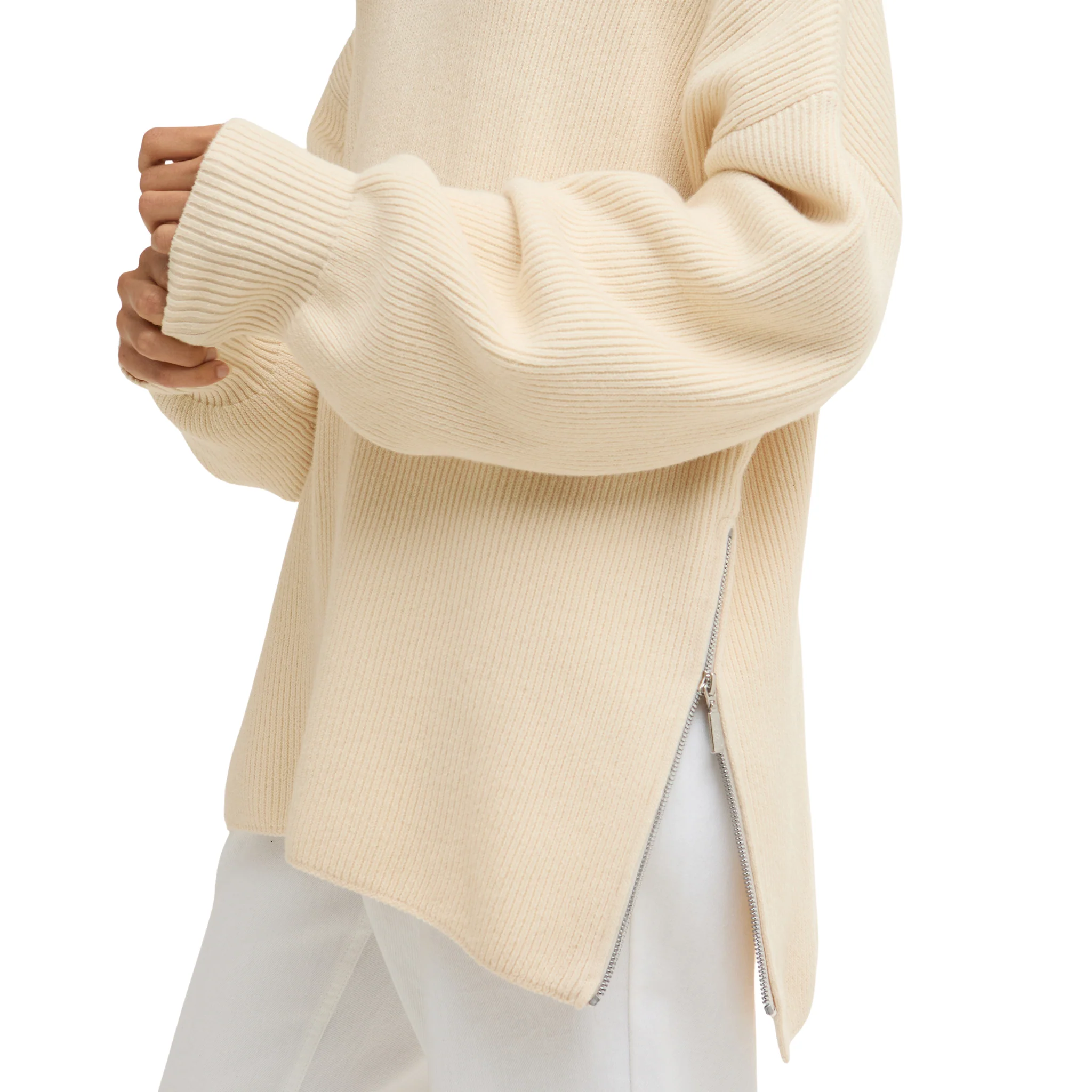 Womens Barbour International Bone White Tara Knitted Jumper - Image 3