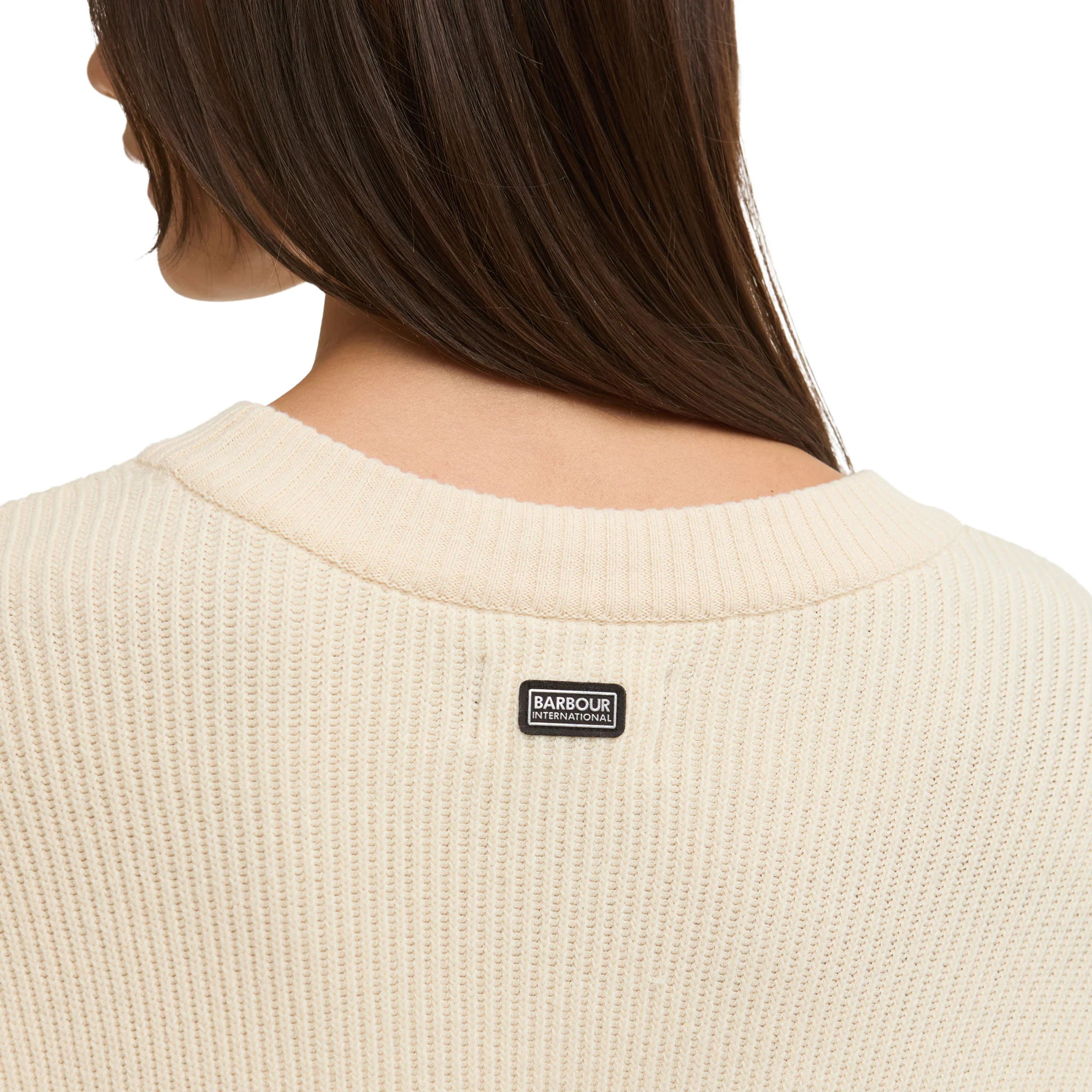 Womens Barbour International Bone White Tara Knitted Jumper - Image 4