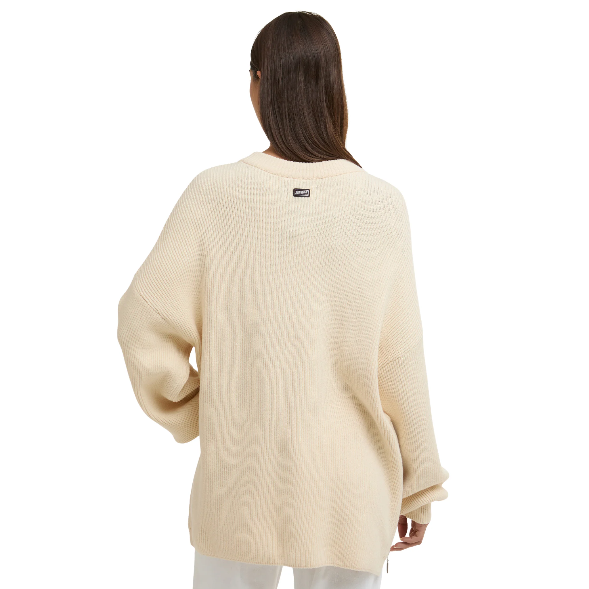 Womens Barbour International Bone White Tara Knitted Jumper - Image 5