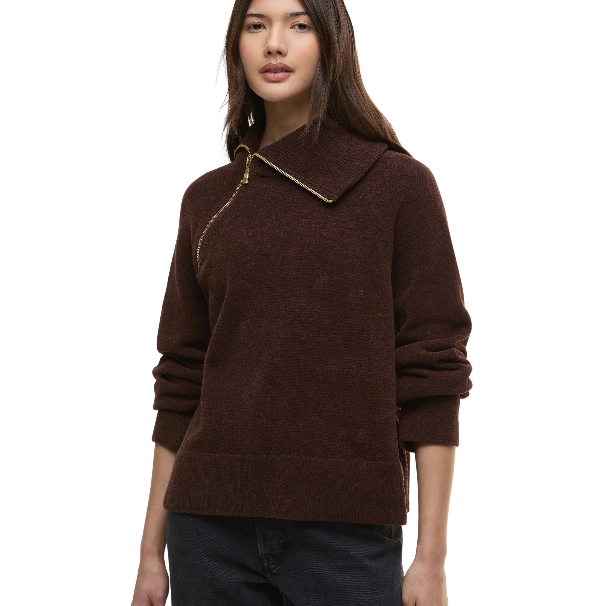 Womens Barbour International Chocolate Saskia Knitted Jumper - Image 3