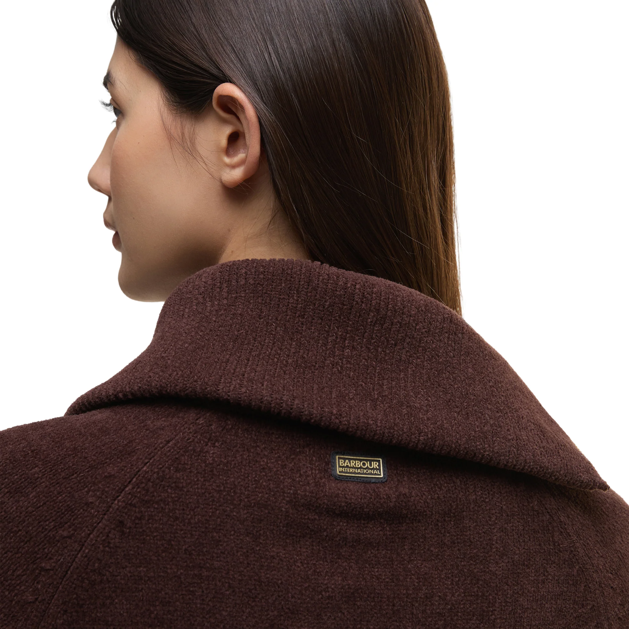 Womens Barbour International Chocolate Saskia Knitted Jumper - Image 5