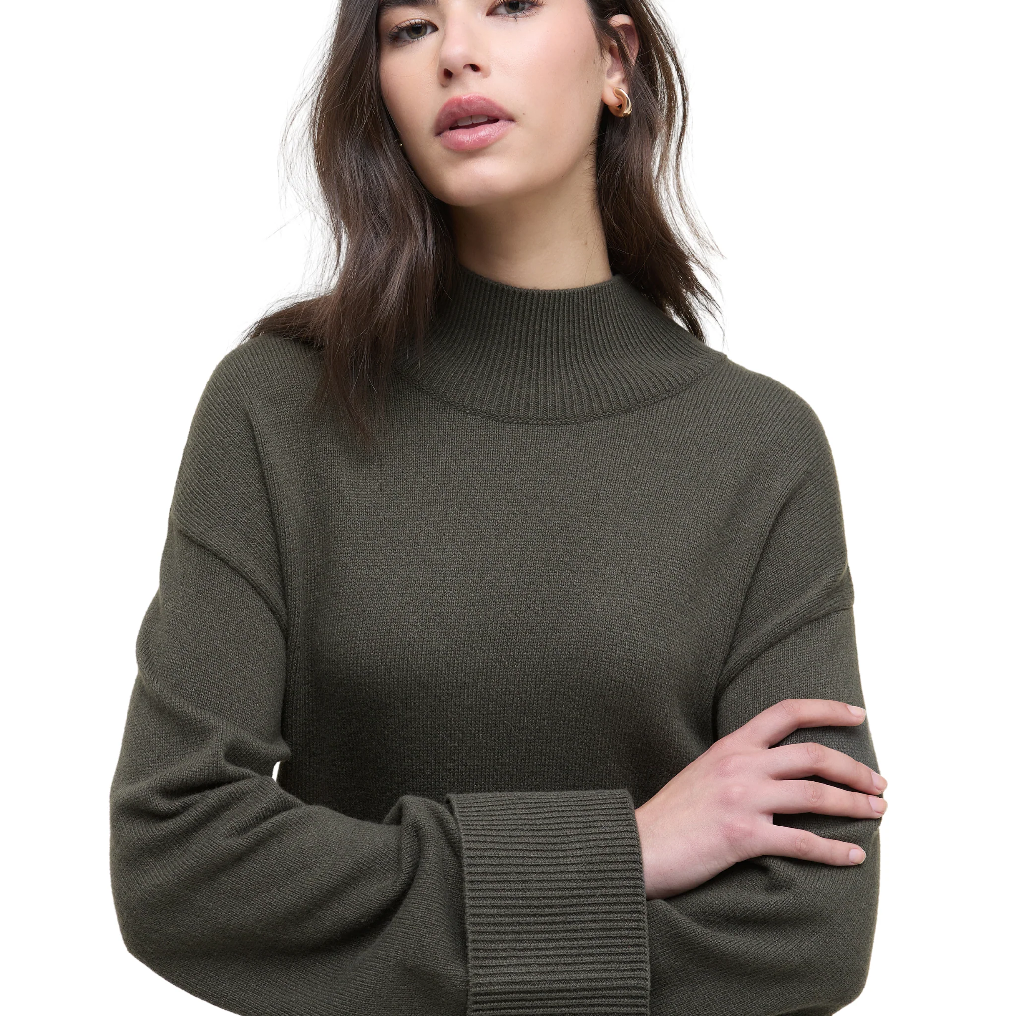 Womens Barbour International Dusty Khaki Lana Knit Mini Dress - Image 5