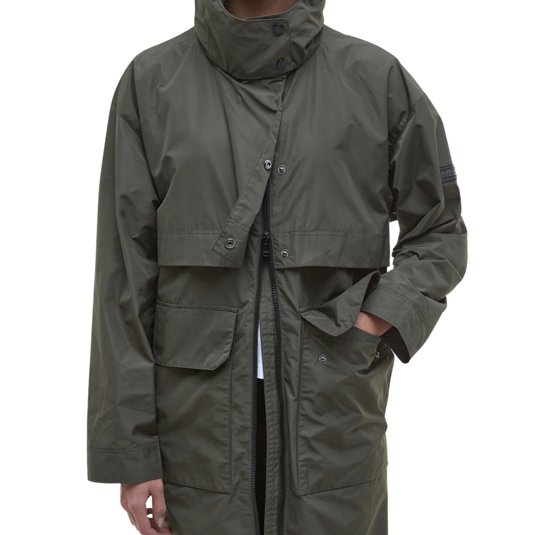 Womens Barbour International Envy Roxanna Showerproof Coat - Image 7