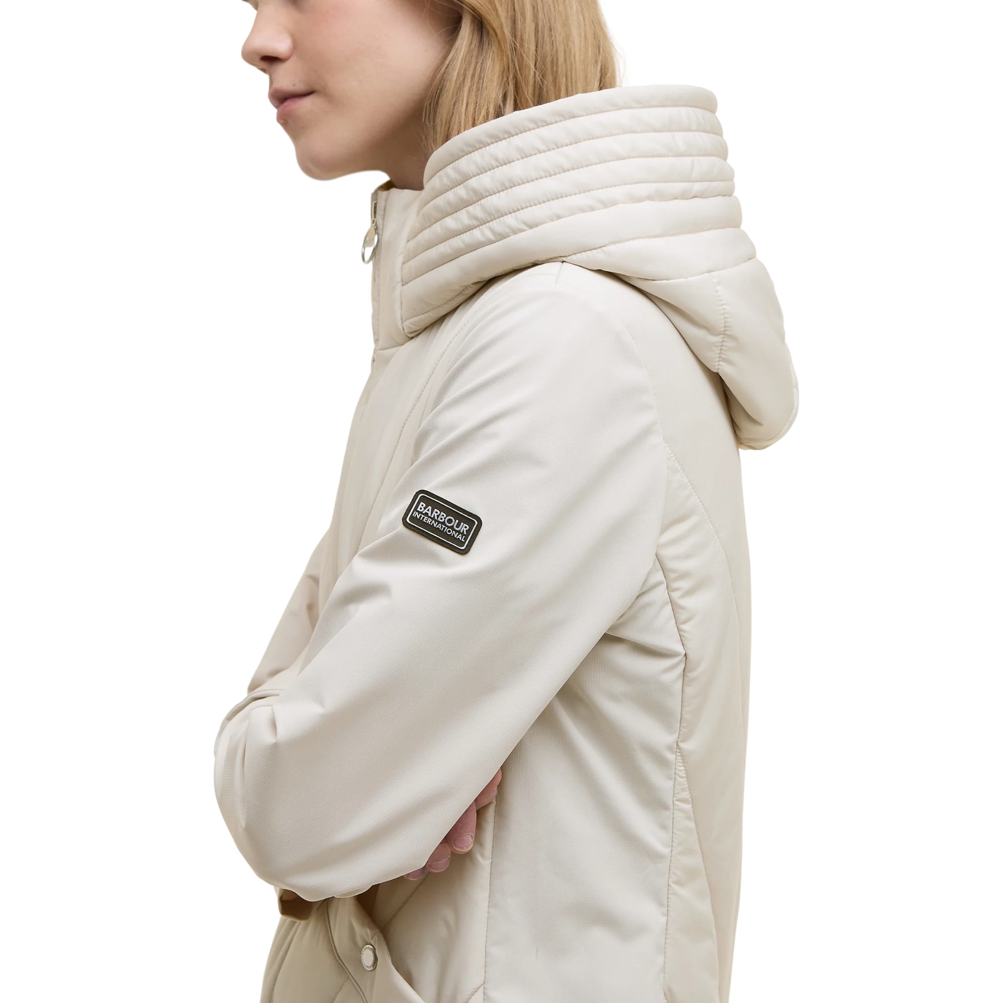 Womens Barbour International Jasmine Diablo Quilted Sweat Jacket - Image 4