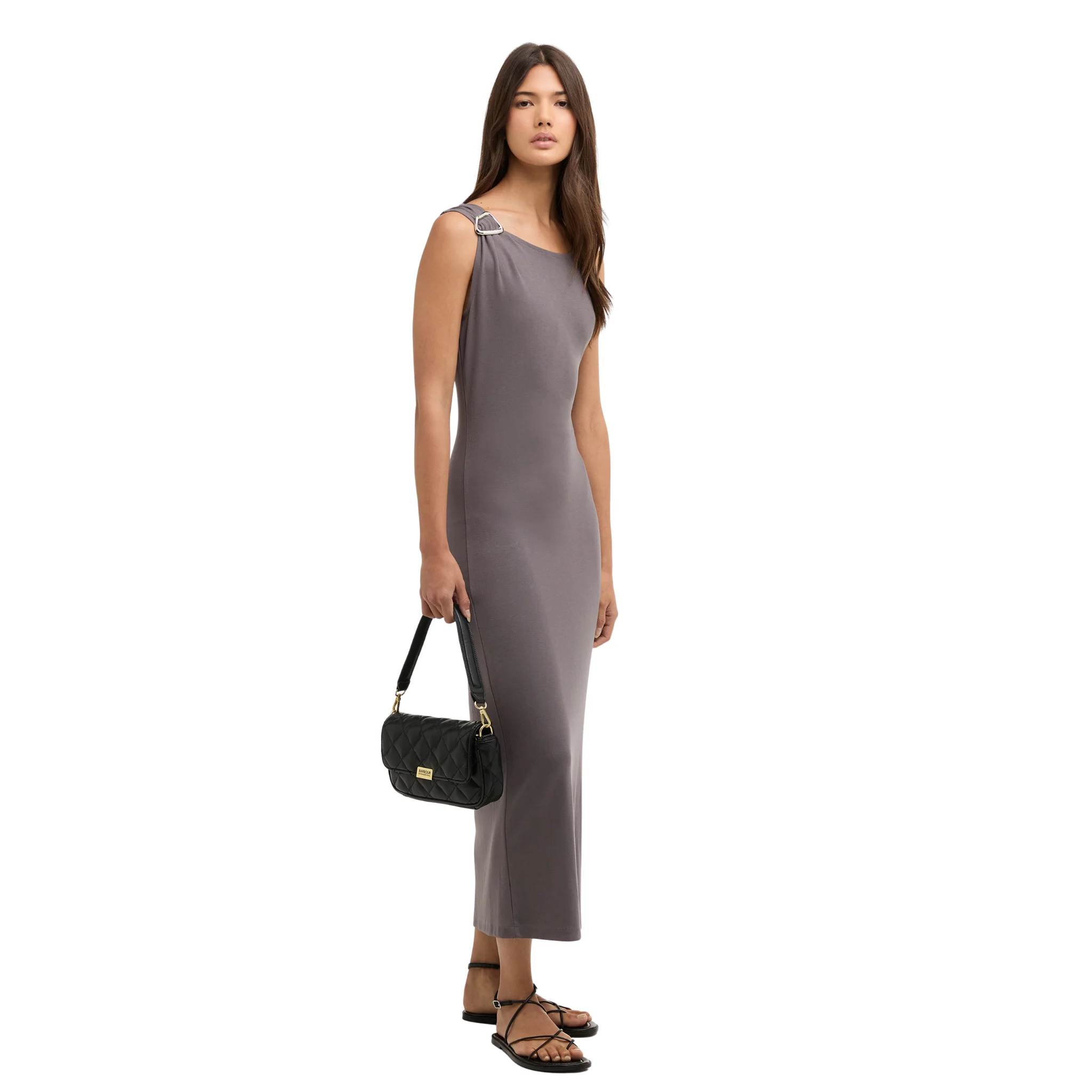 Womens Barbour International Lavender Grey Gigi Midi Dress - Image 2
